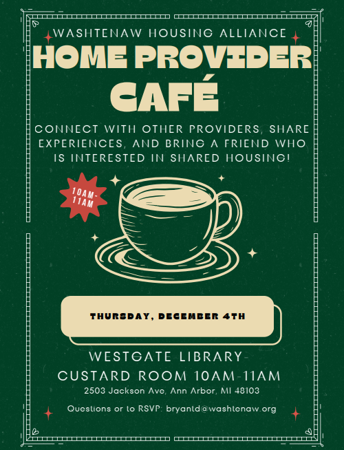 Shared Housing Home Provider Café (In-person)