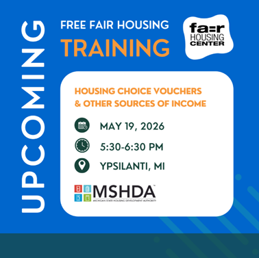 Housing Choice Vouchers and Other Sources of Income: New Protections for Renters (In-person)