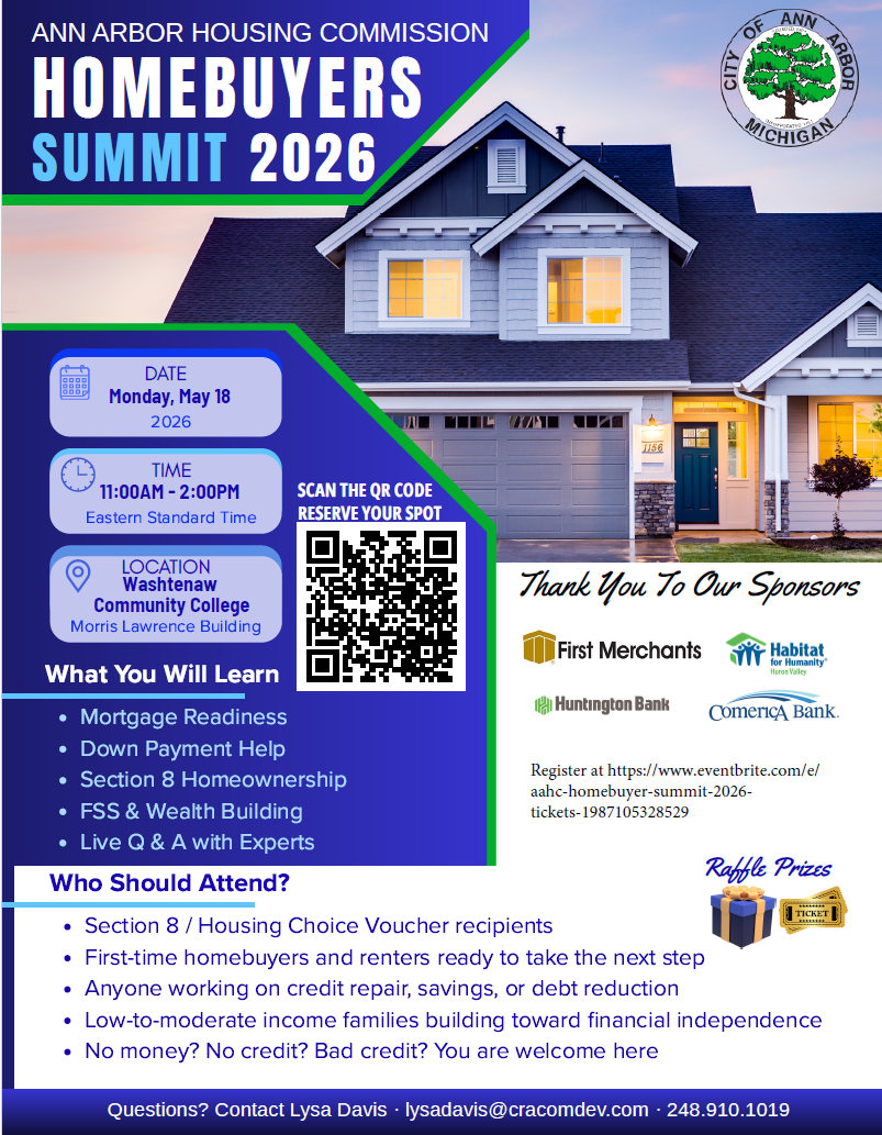 Ann Arbor Housing Commission's Homebuyer Summit 2026 (In-person)