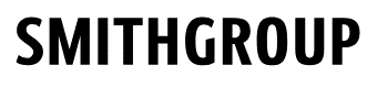 Image is text in all black capital letters, as one word, reading, "Smith Group."