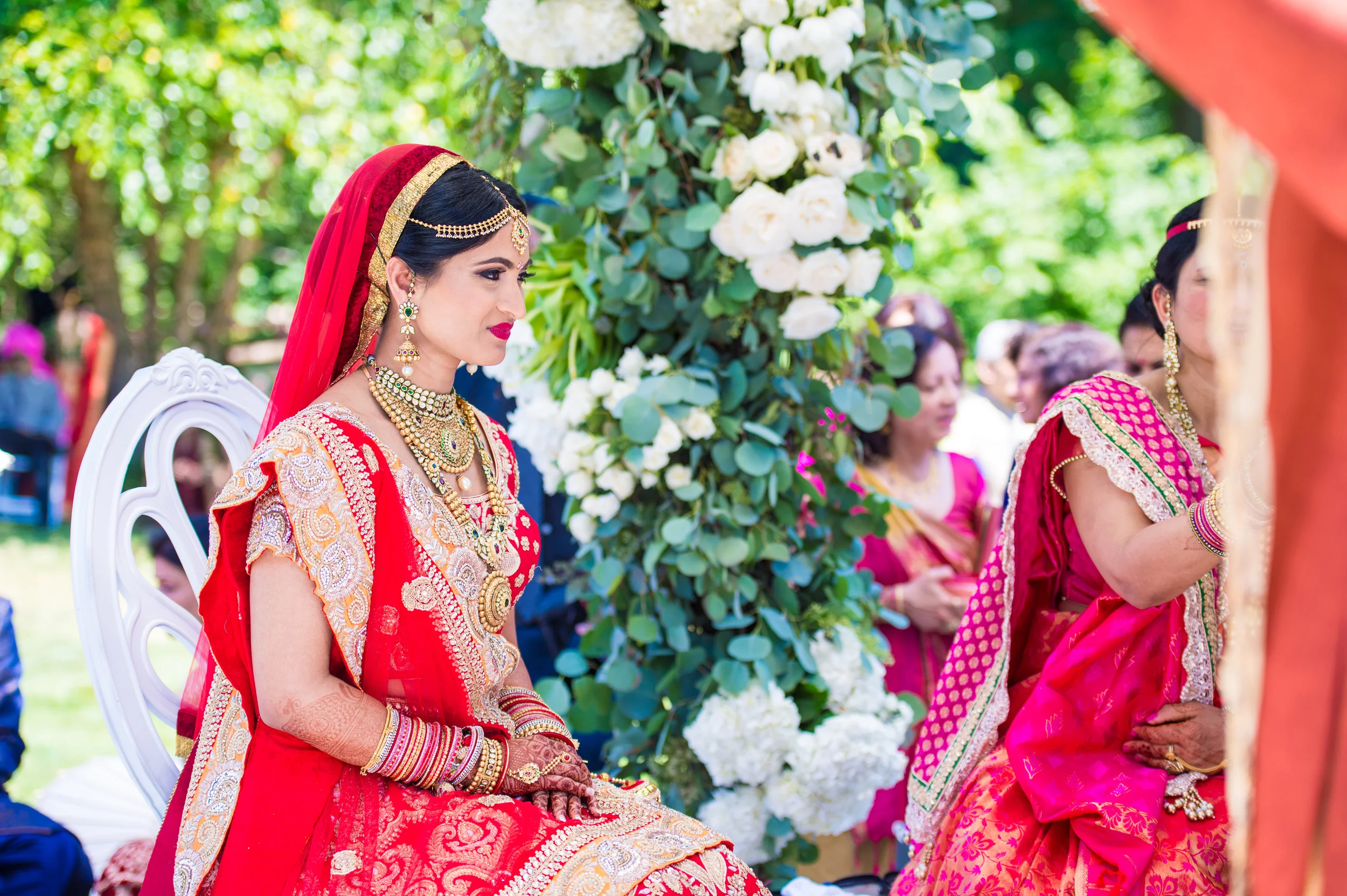 BRIDE AT INDIAN CEREMONY