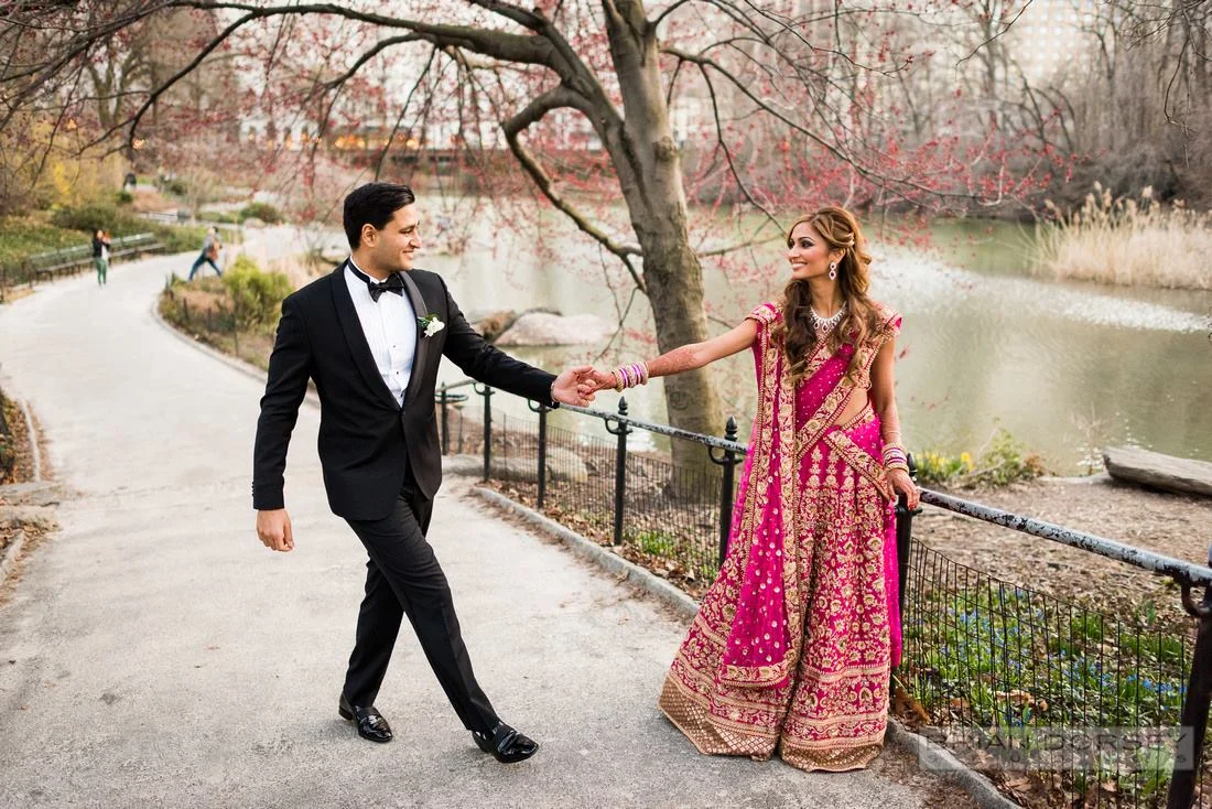 Indian couple in park