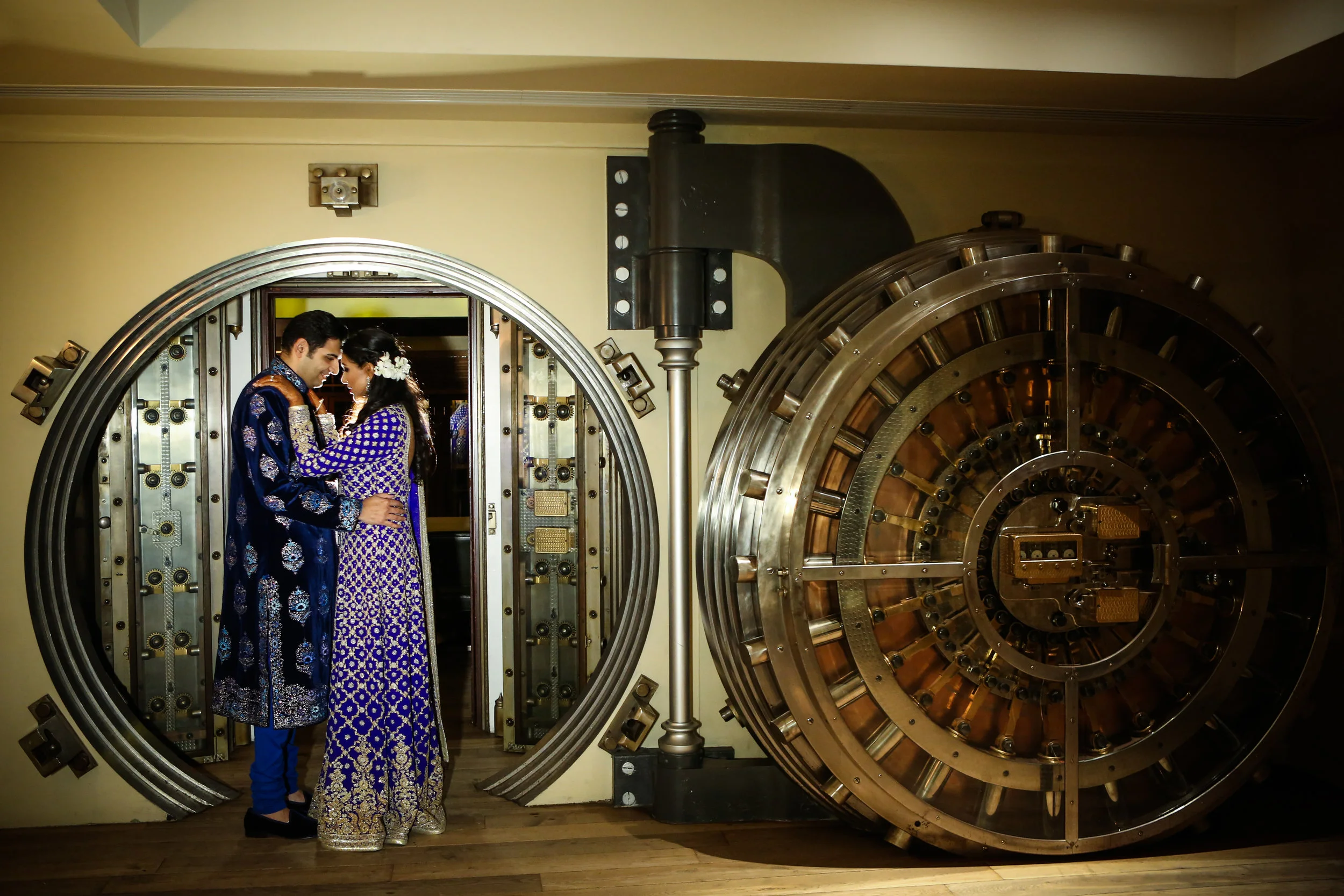Indian Couple and Large Safe