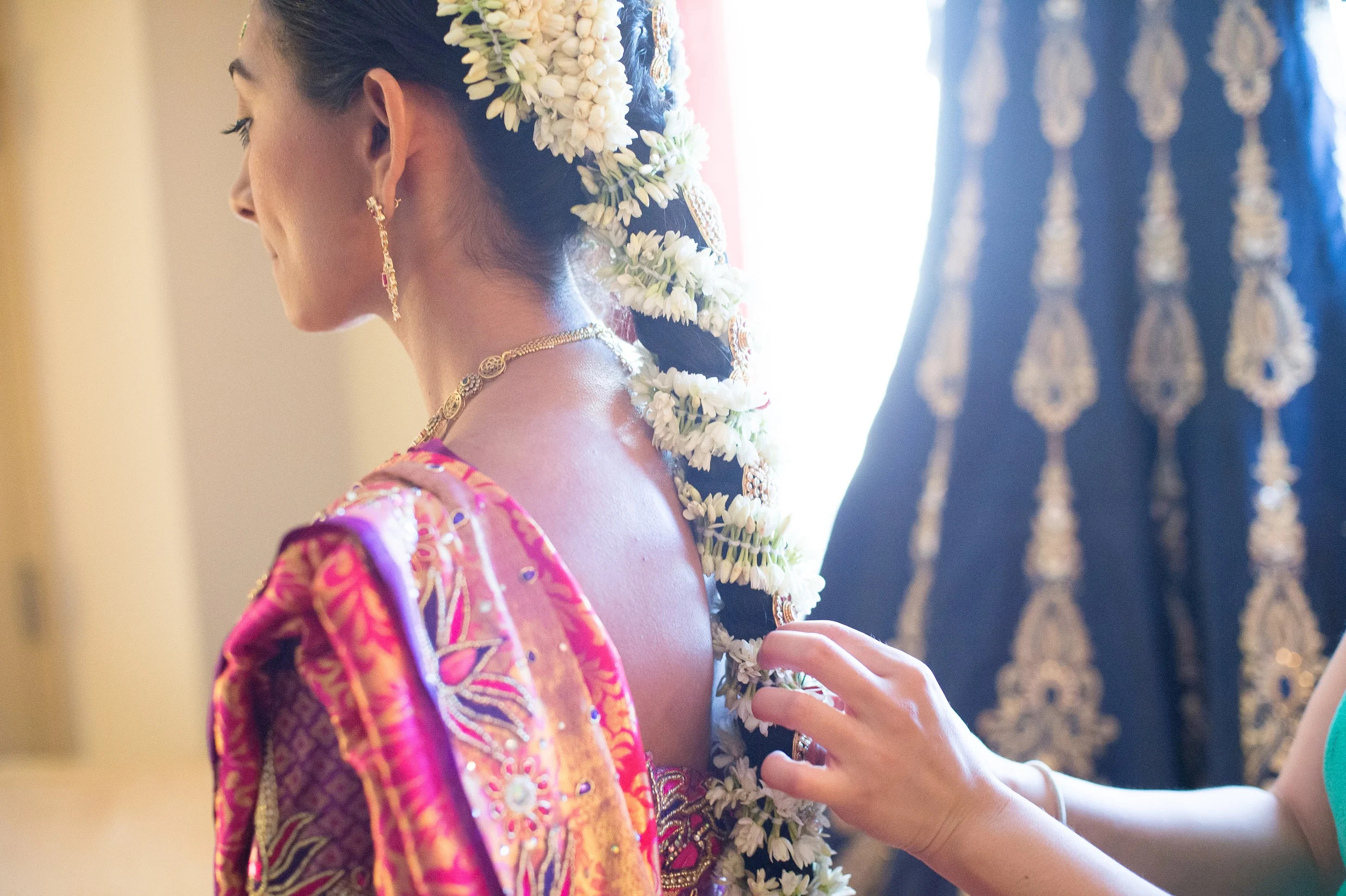 FLOWERS BRAIDED IN HAIR