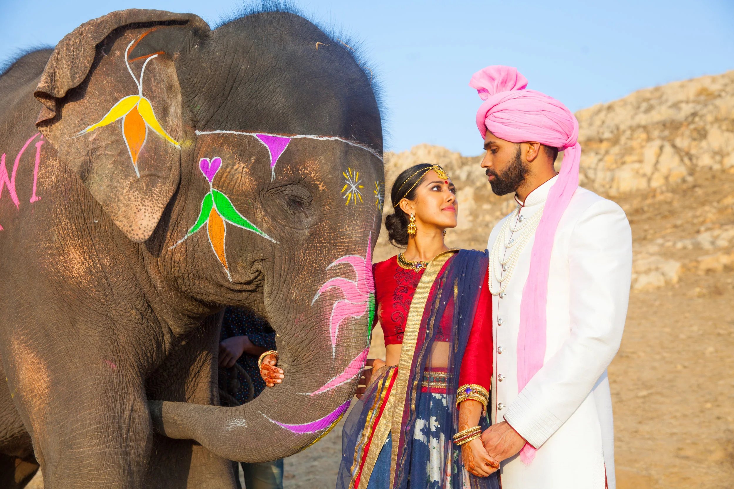 India Engagement Bride and Groom with Elephant (18).jpg