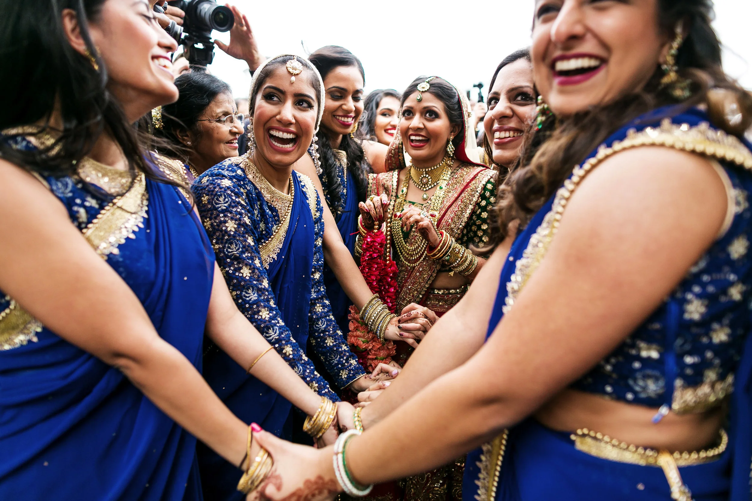 BRIDESMAIDS AT BARAAT.JPG