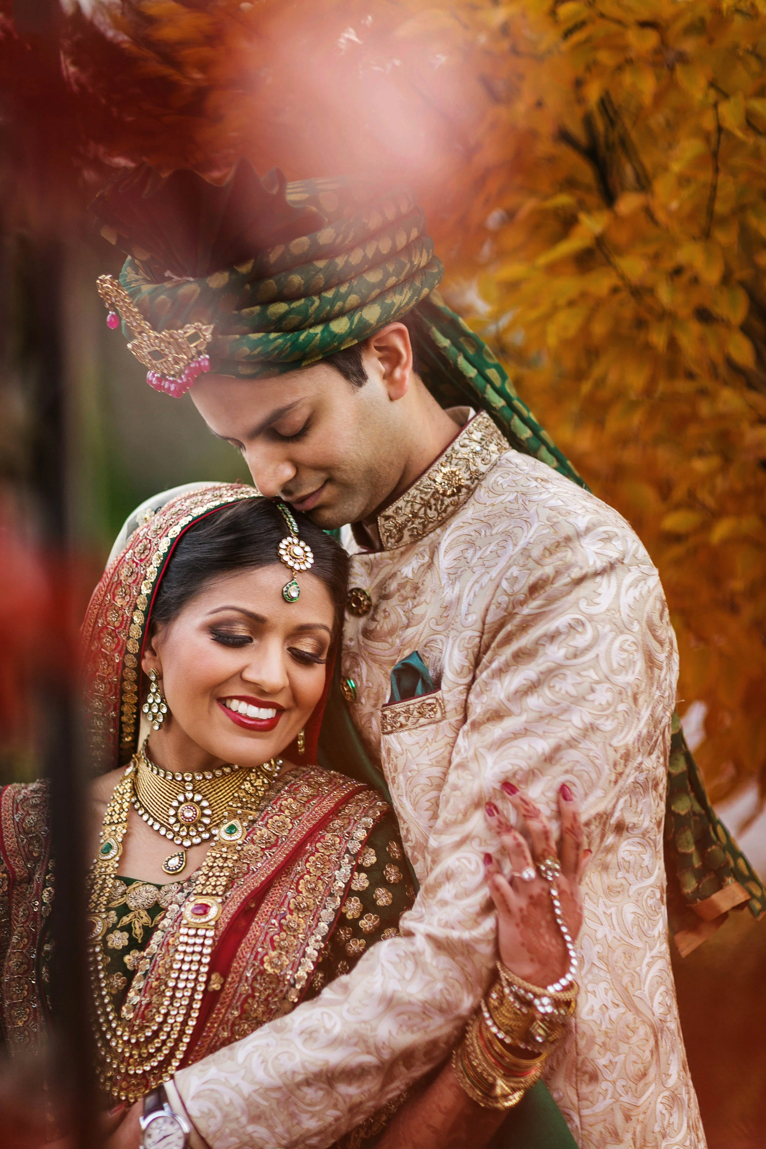 HAPPY INDIAN COUPLE AT SOUTH ASIAN WEDDING.JPG