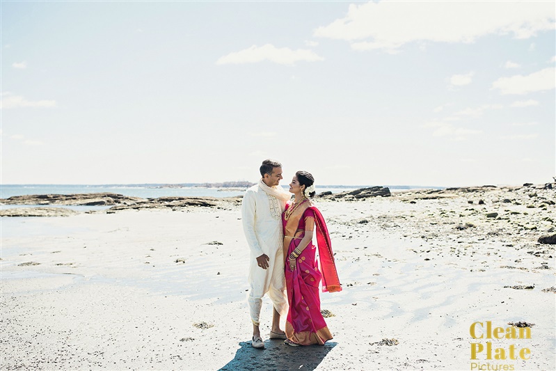 INDIAN WEDDING BRIDE AND GROOM ON BEACH.jpg