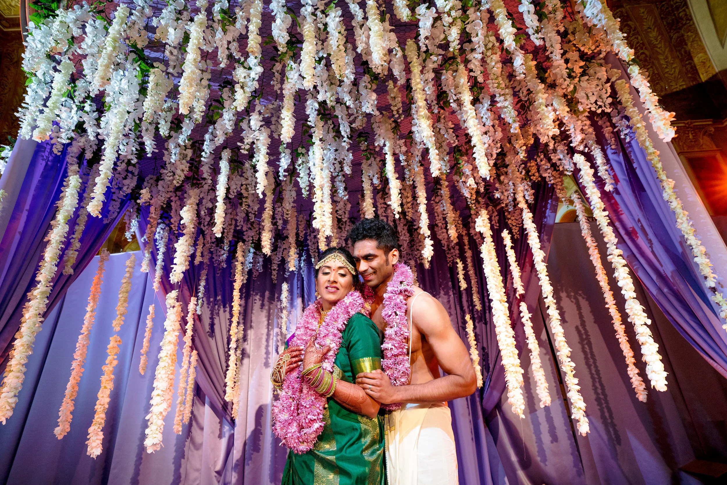 INDIAN WEDDING BRIDE AND GROOM CEREMONY FLOWER ALTER.JPG