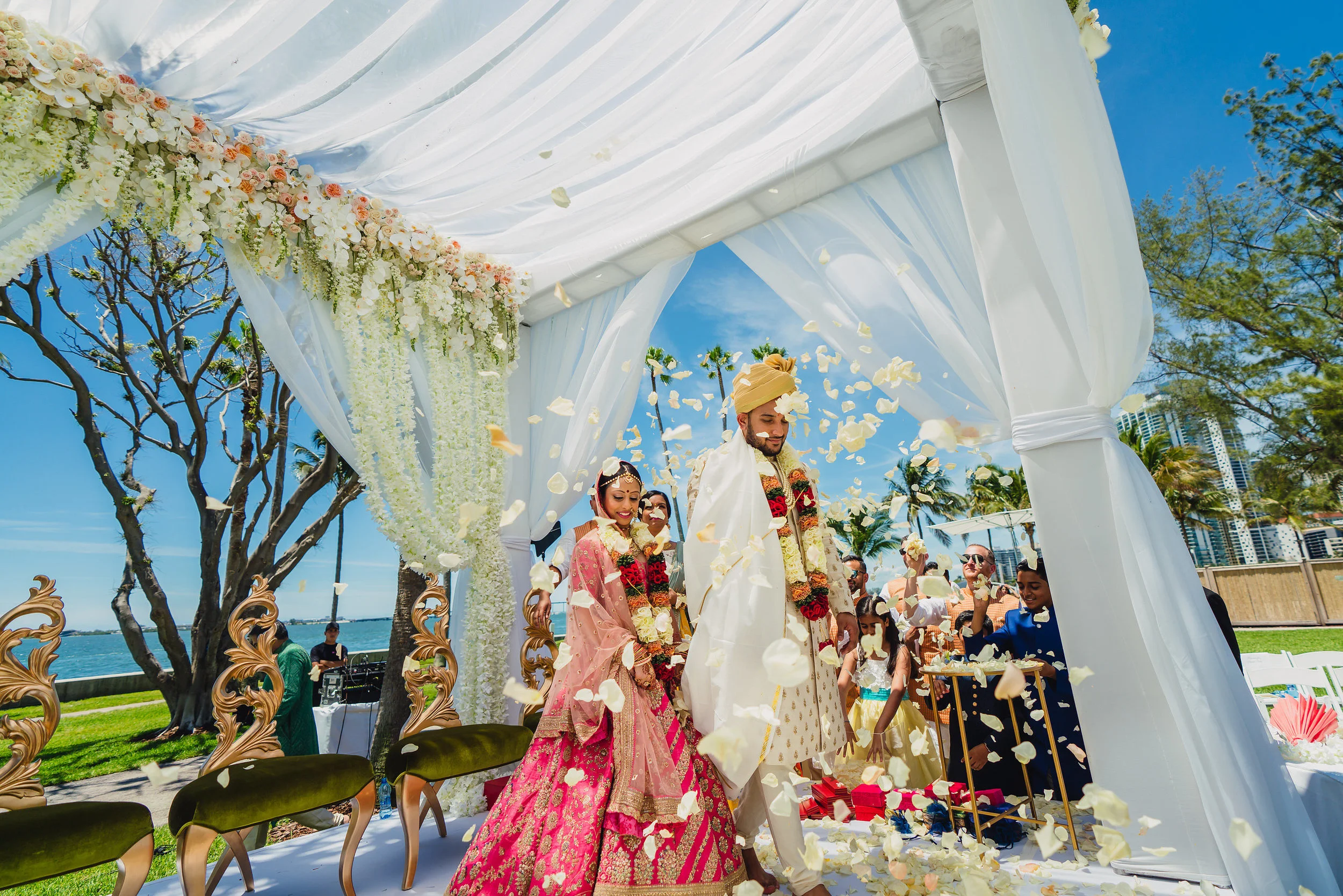 INDIAN WEDDING BRIDE AND GROOM WITH FLOWERS.JPG
