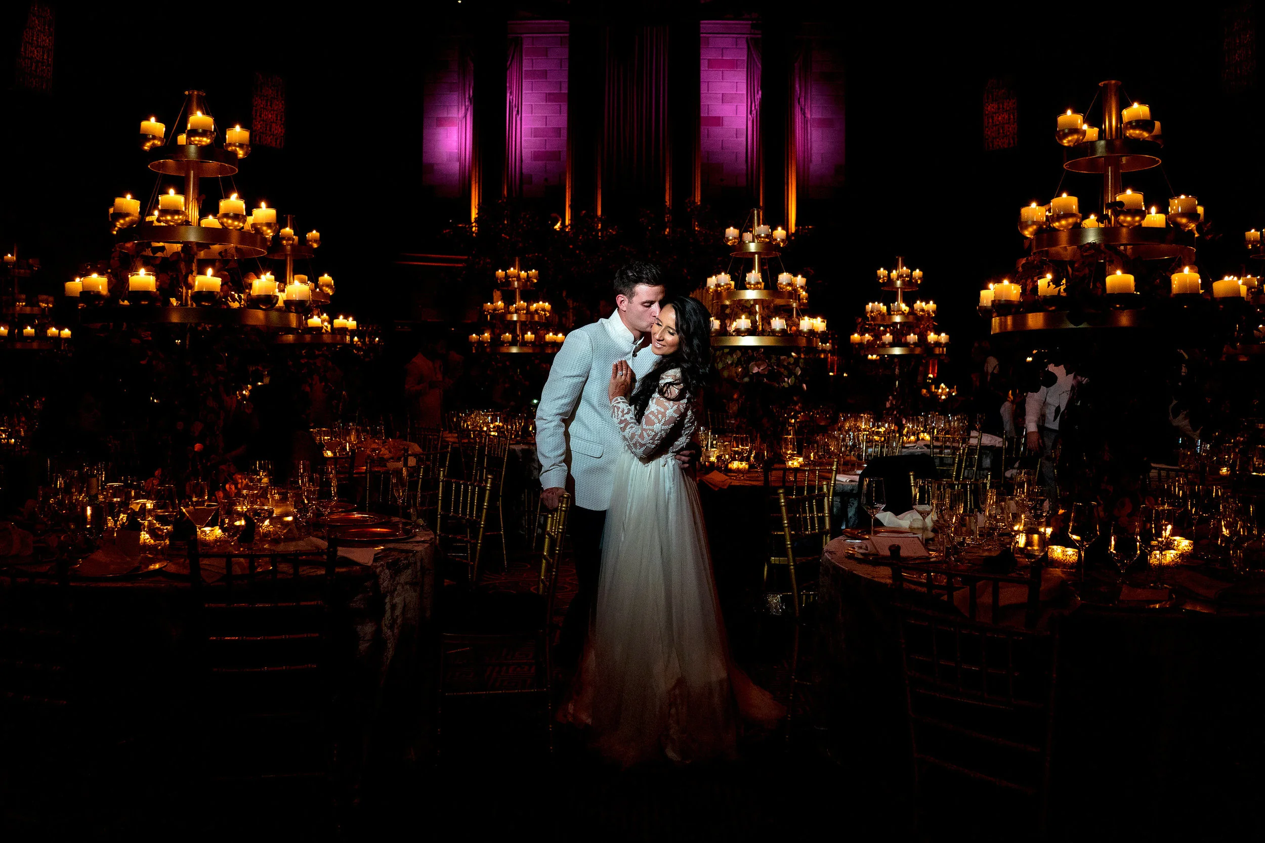 INDIAN WEDDING BRIDE AND GROOM SHOT CANDLE CENTERPIECE .JPG