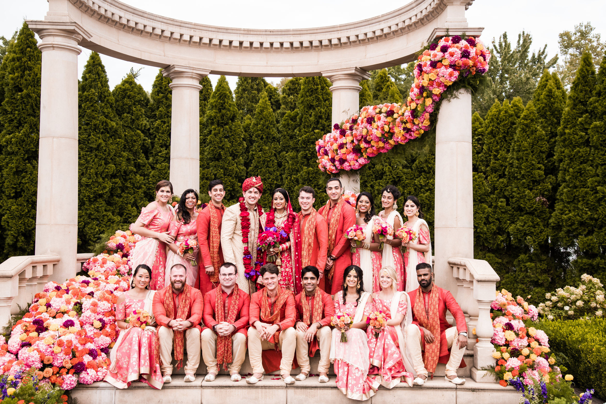 INDIAN WEDDING BRIDE AND GROOM WITH WEDDING PARTY.jpg