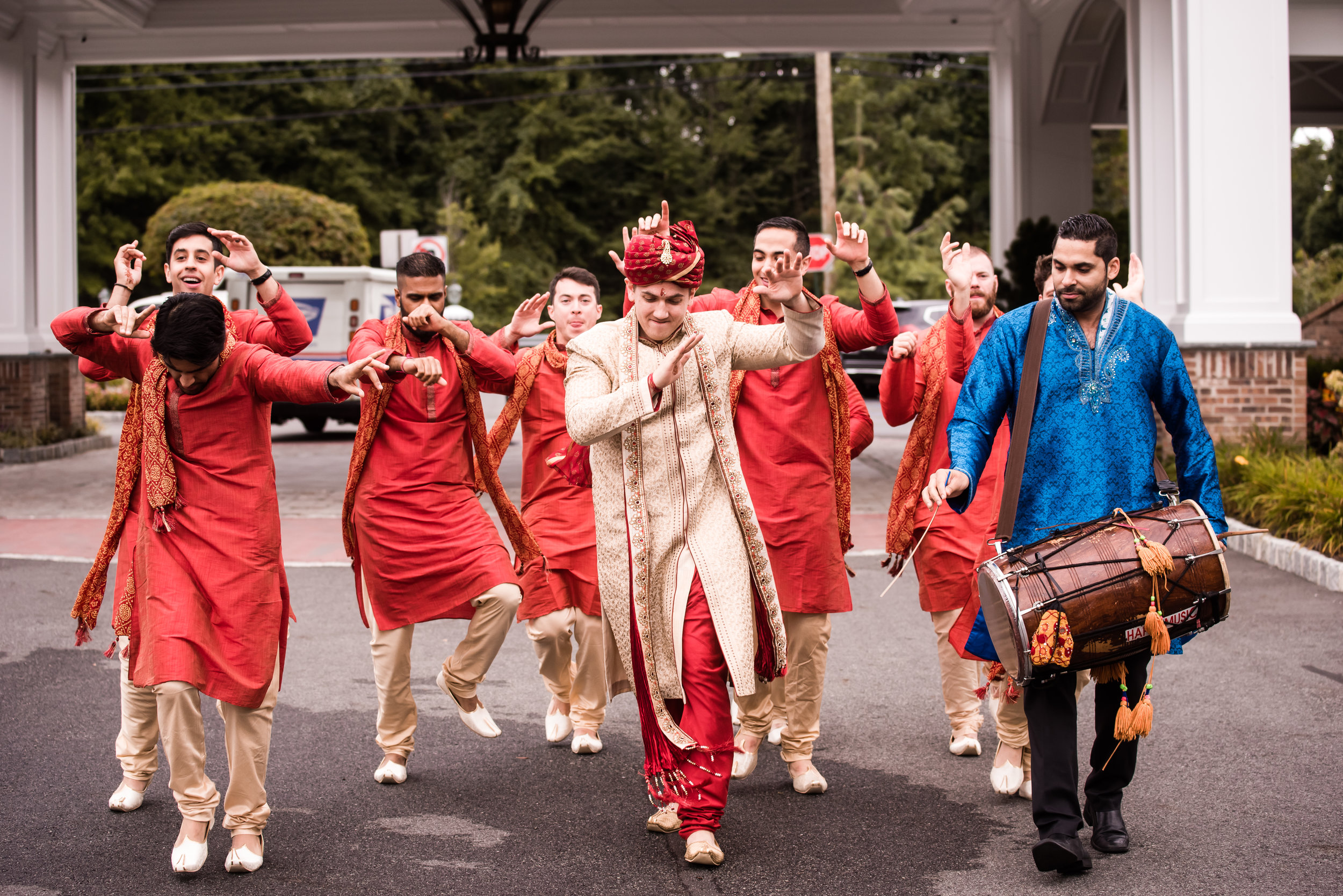 INDIAN WEDDING GROOM DANCING INTO CEREMONY.jpg