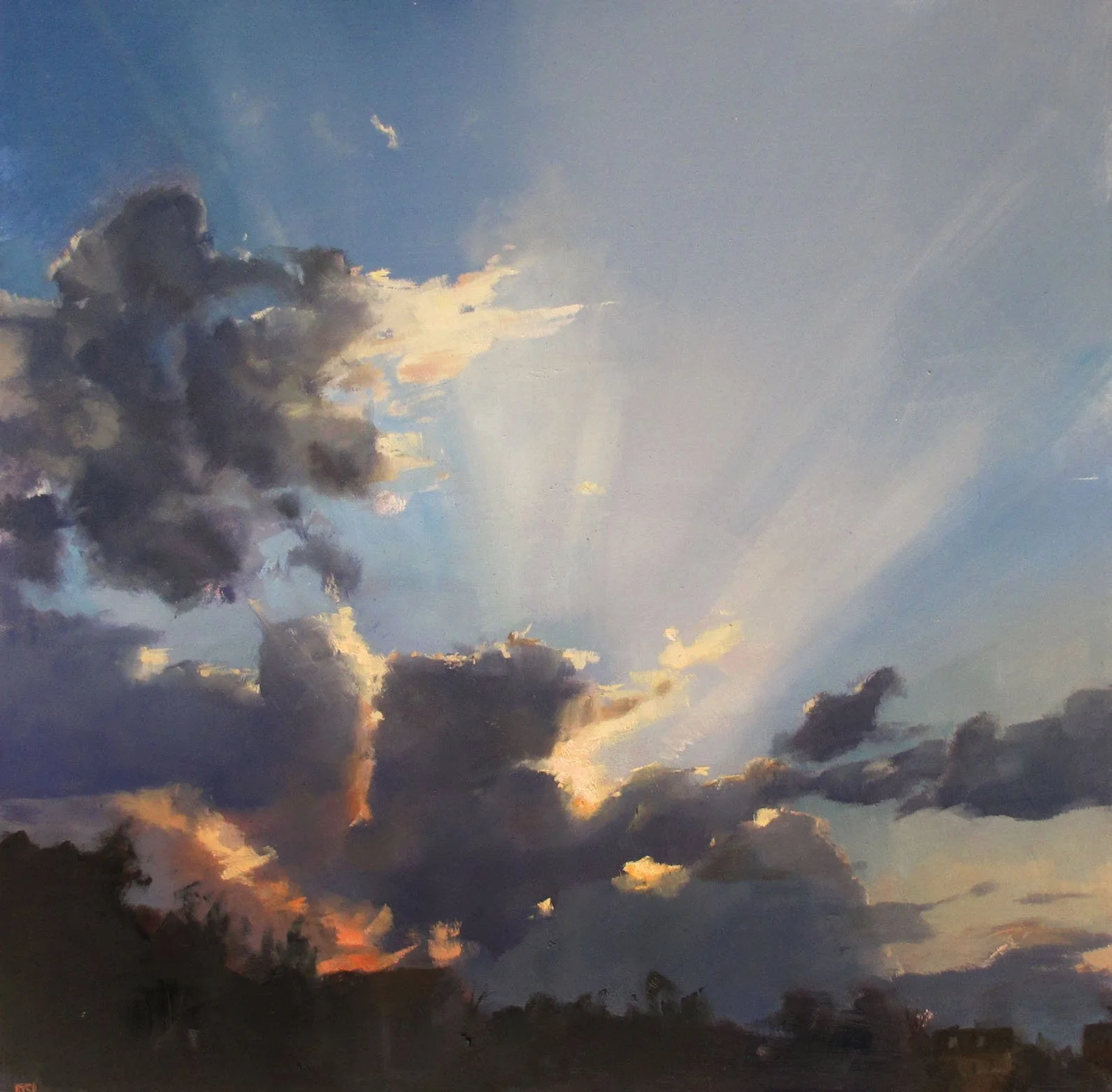  At Dusk in Glenside 24 x 24 Oil 