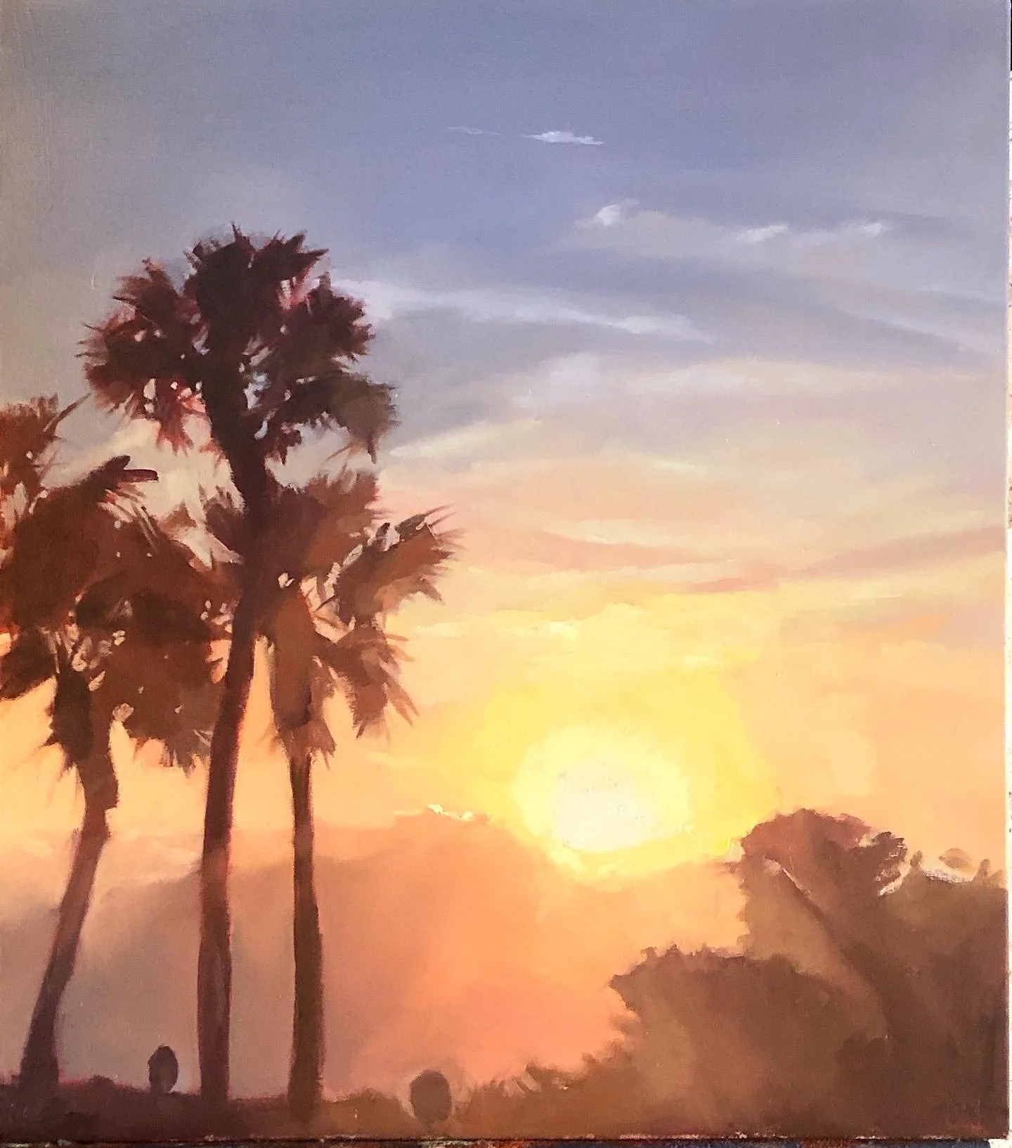  The Beach Park 22” x 30” Oil  