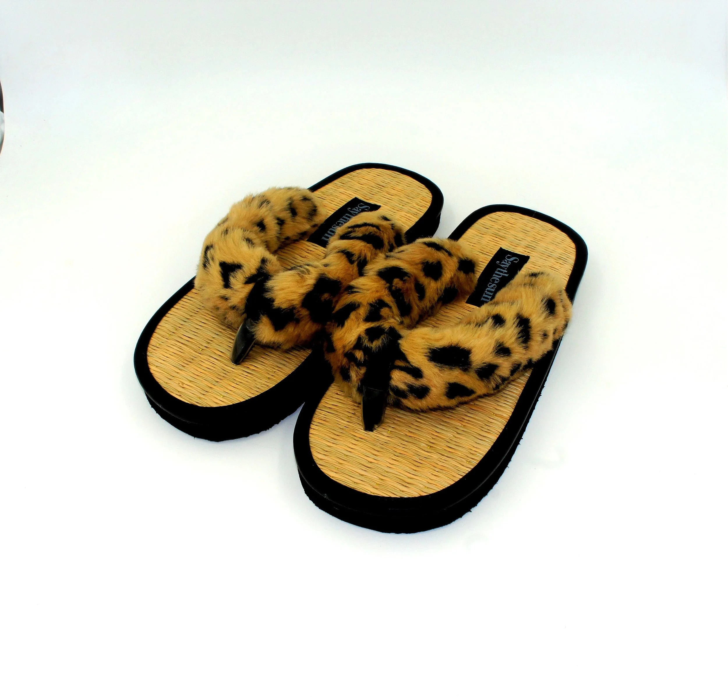 leopard flip flops
