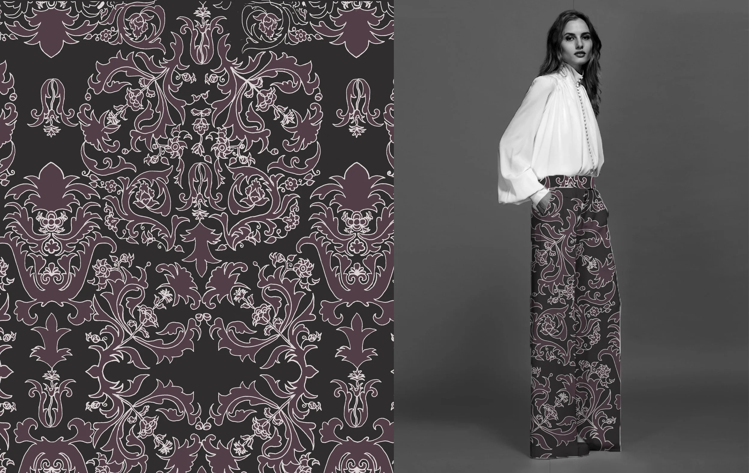 Dark Gothic - original textile inspired by an Algerian tanchifa (Copy)