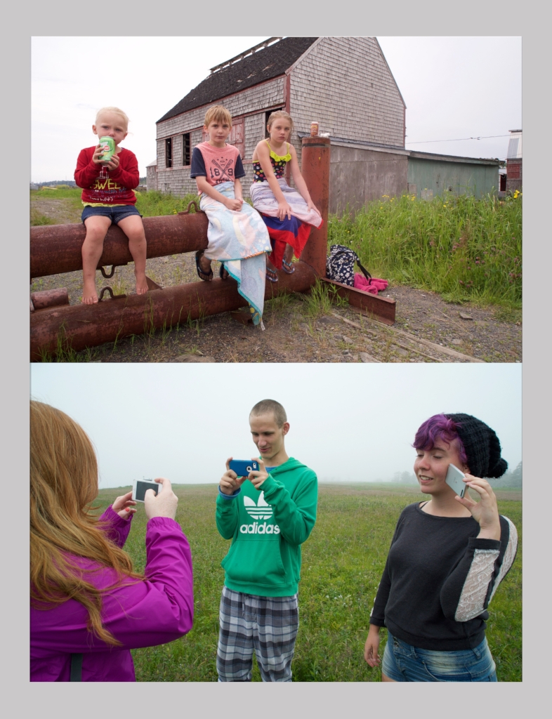 Top: Canada Day in Seal Cove, 2015 Bottom: Grand Manan High School students explore The Bowdoin Scientific Station on Kent Island in New Brunswick in July 2015