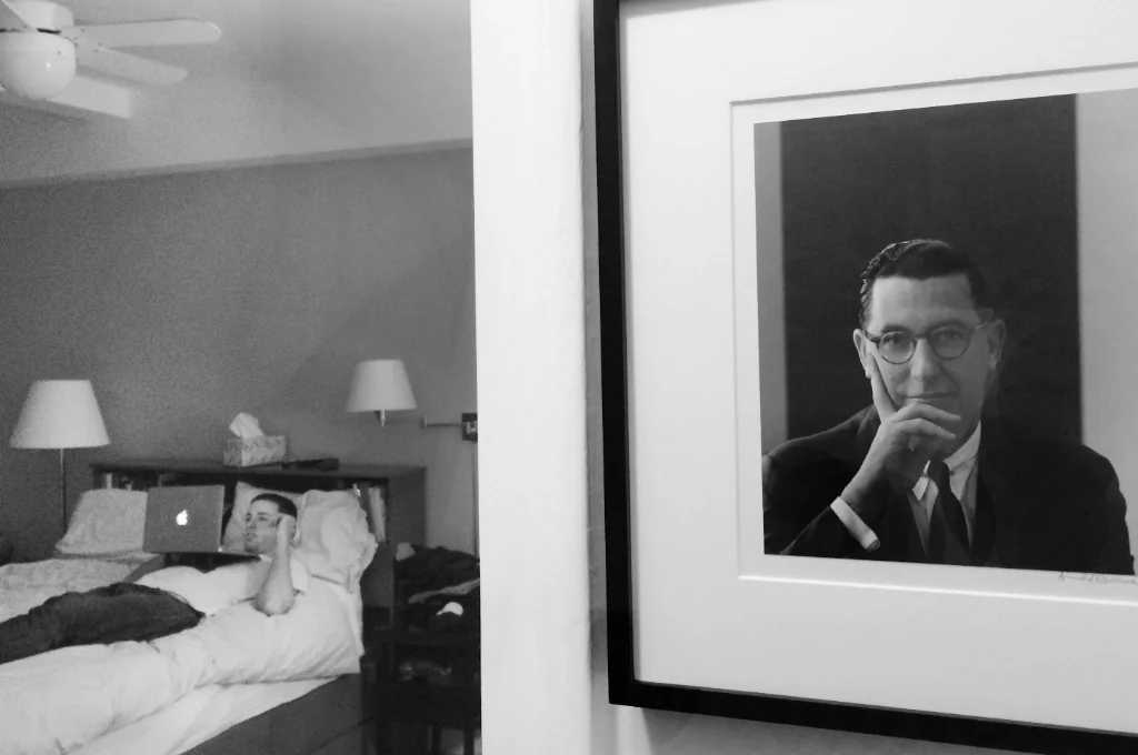 William Levine and his Grandfather William Bijur on the Upper West Side, 2016. The portrait was made by Arnold Newman; Will is an aspiring agent in Hollywood.