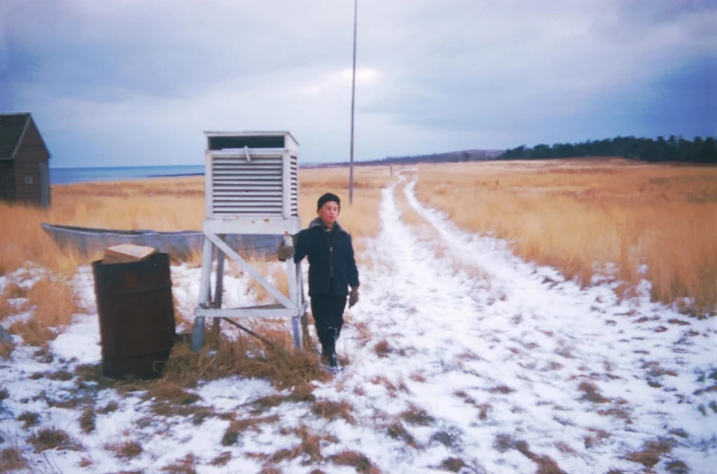  Peter on 1953 on Kent Island by  his father's weather station . Bob Cunningham collected weather records here for 70 years beginning in 1938. Are has now been automated, follow the link to see the current weather in this remote location in the Bay o