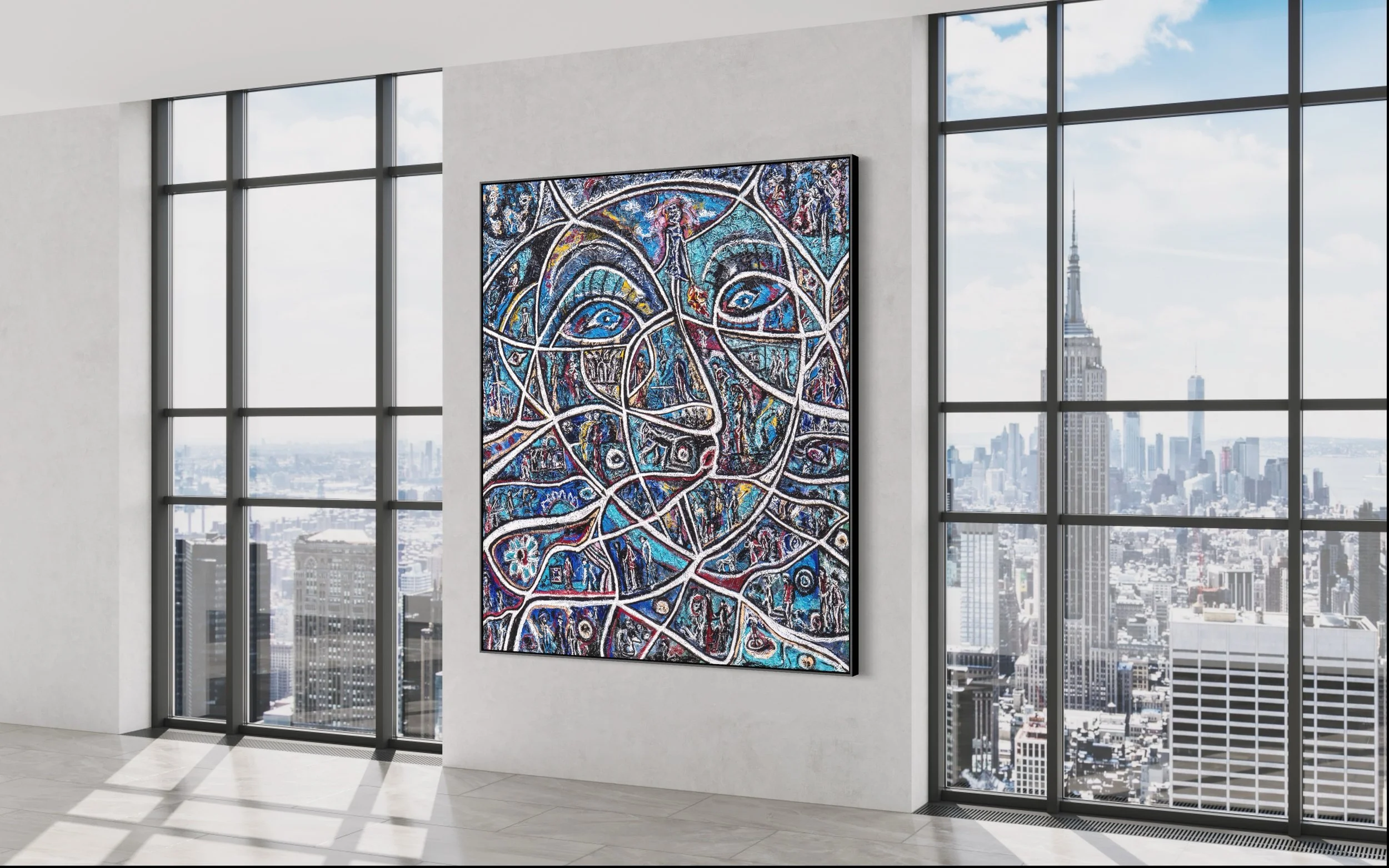 The Inside Out, an original painting by Charles Maring that inspired the visual language of an animated music film.