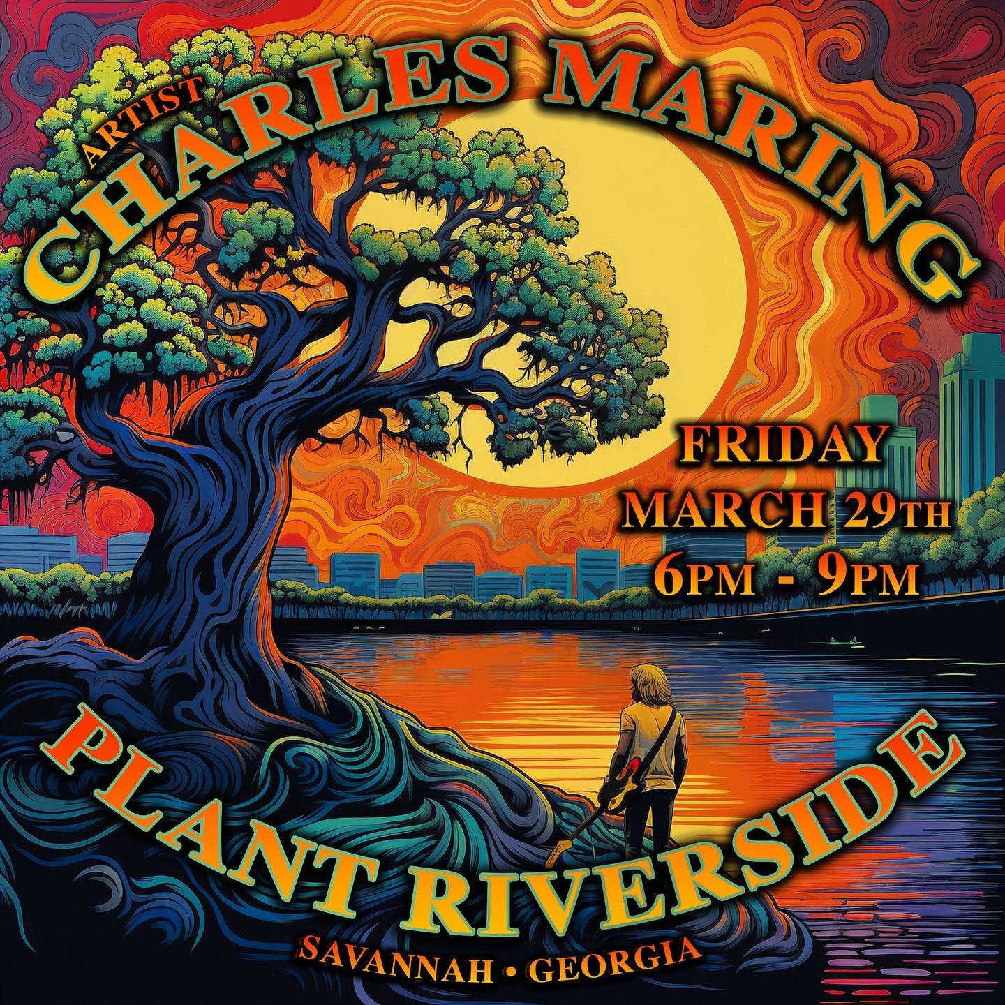 Friday I&rsquo;m performing solo on the riverfront at @plantriversidedistrict 6-9pm Forecast looks great so come out and join me. #savannah #art912 #livemusic #songwriter #musicians #plantriverside