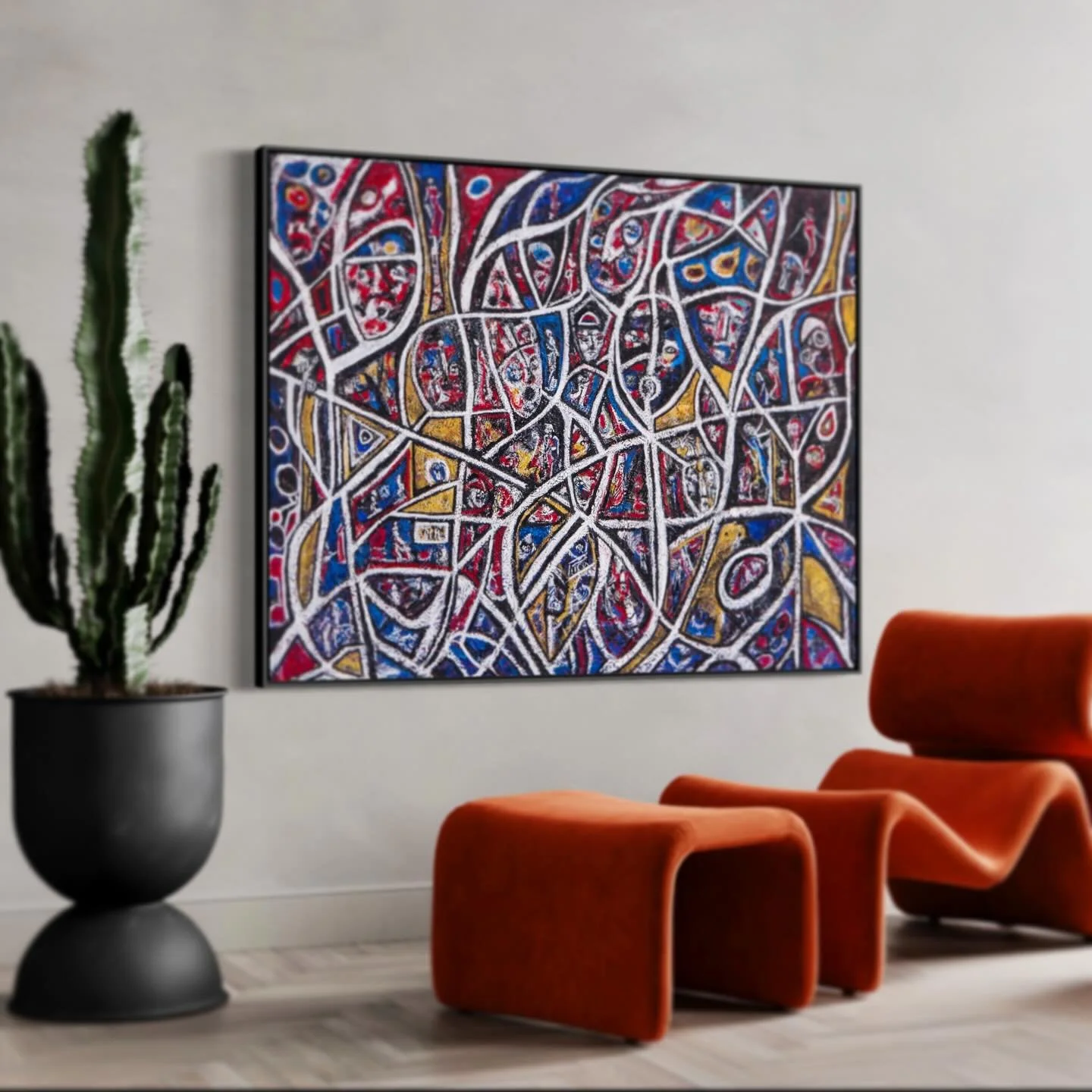 60x48 Oil on Canvas &bull; I&rsquo;ve painted a remarkable collection of #fineart works filling nearly every wall of the Downtown #savannah #art loft. It&rsquo;s an ongoing exploration.