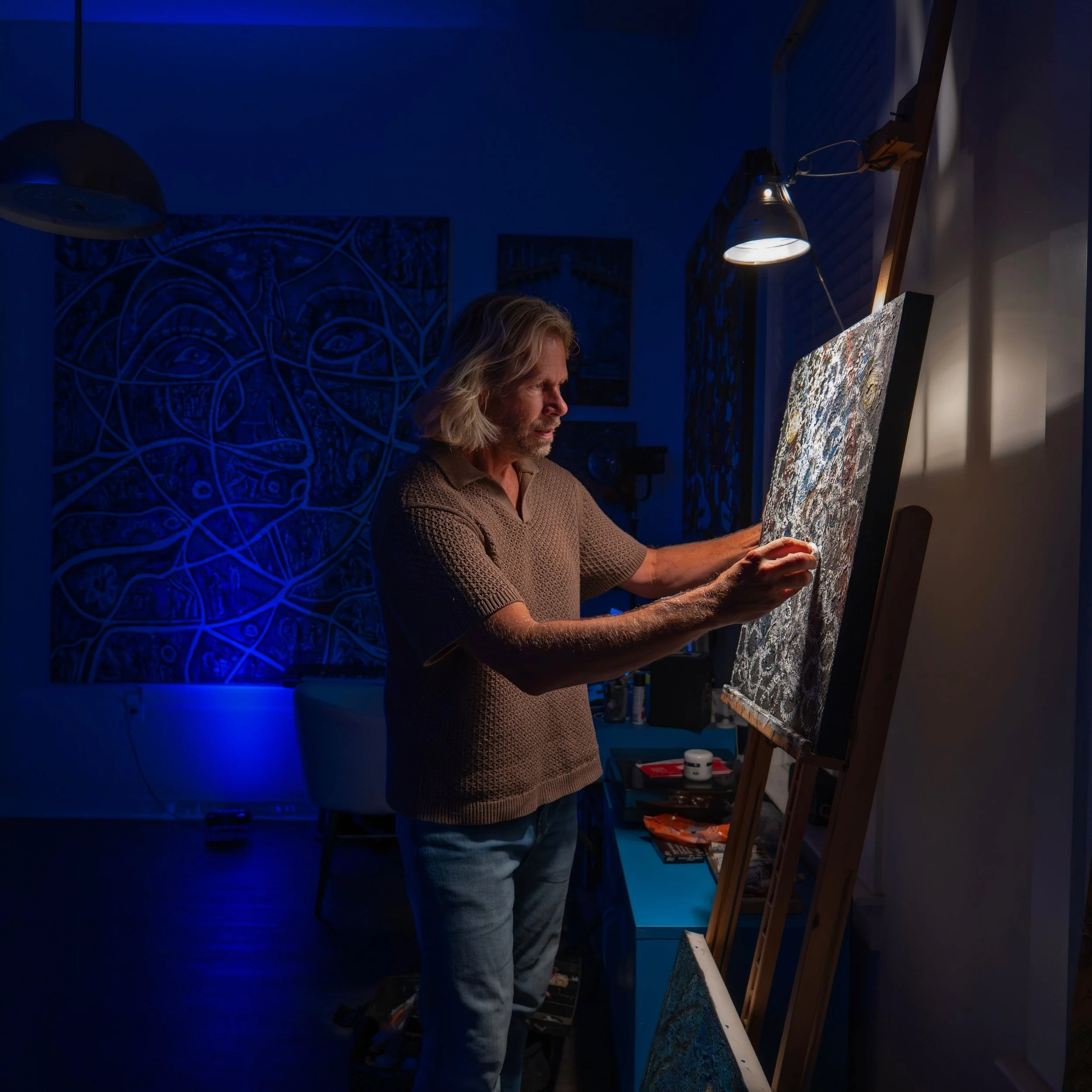 4:30 Wake-up and I&rsquo;m in the zone. Present yet dreaming of possibilities and taking action. Busy and creative week ahead and grateful for this artist life. #artist #abstractart #savannah #art912 #artistatwork