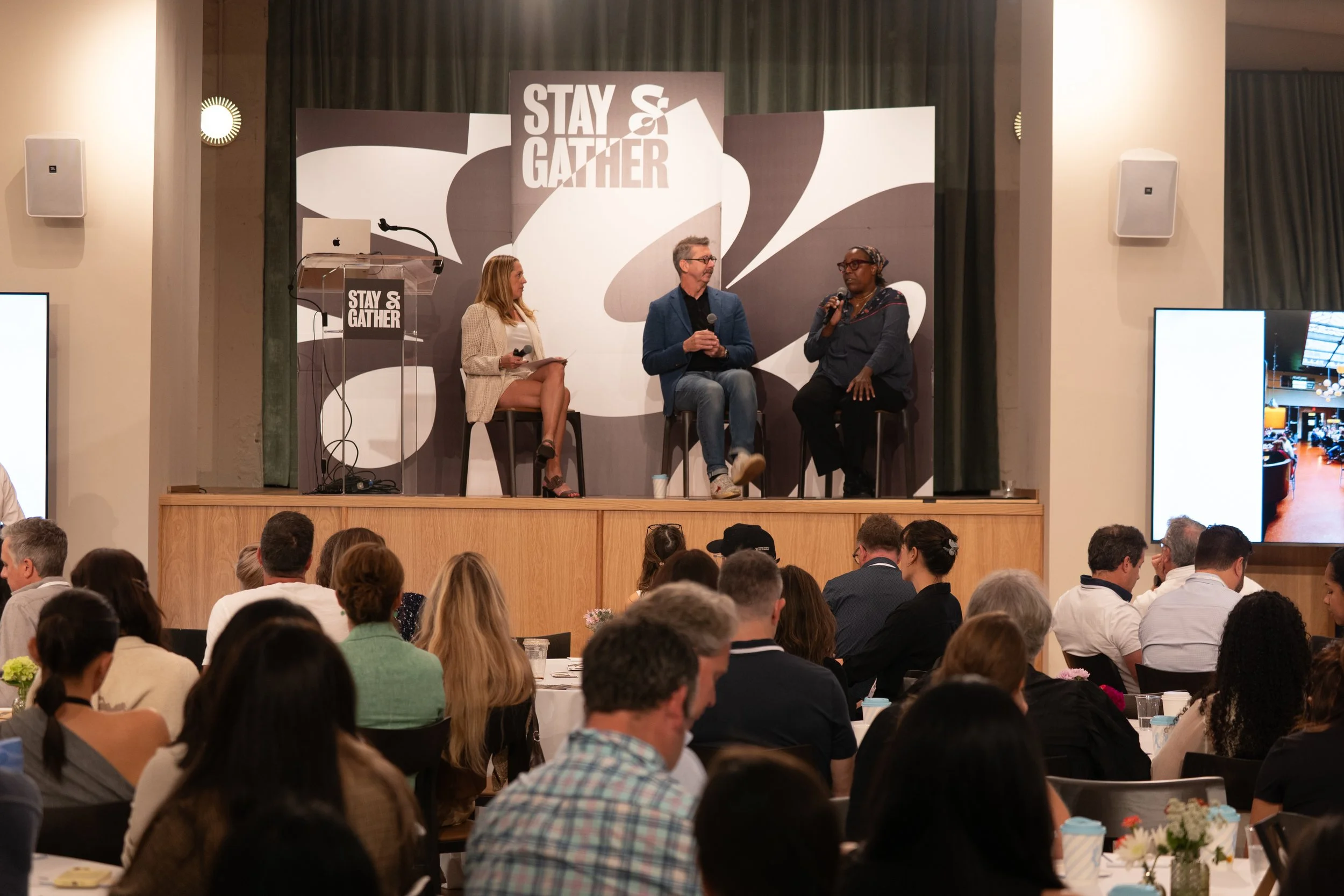 Hospitality presentation featuring Mashama Bailey and John Morisano at Stay and Gather.