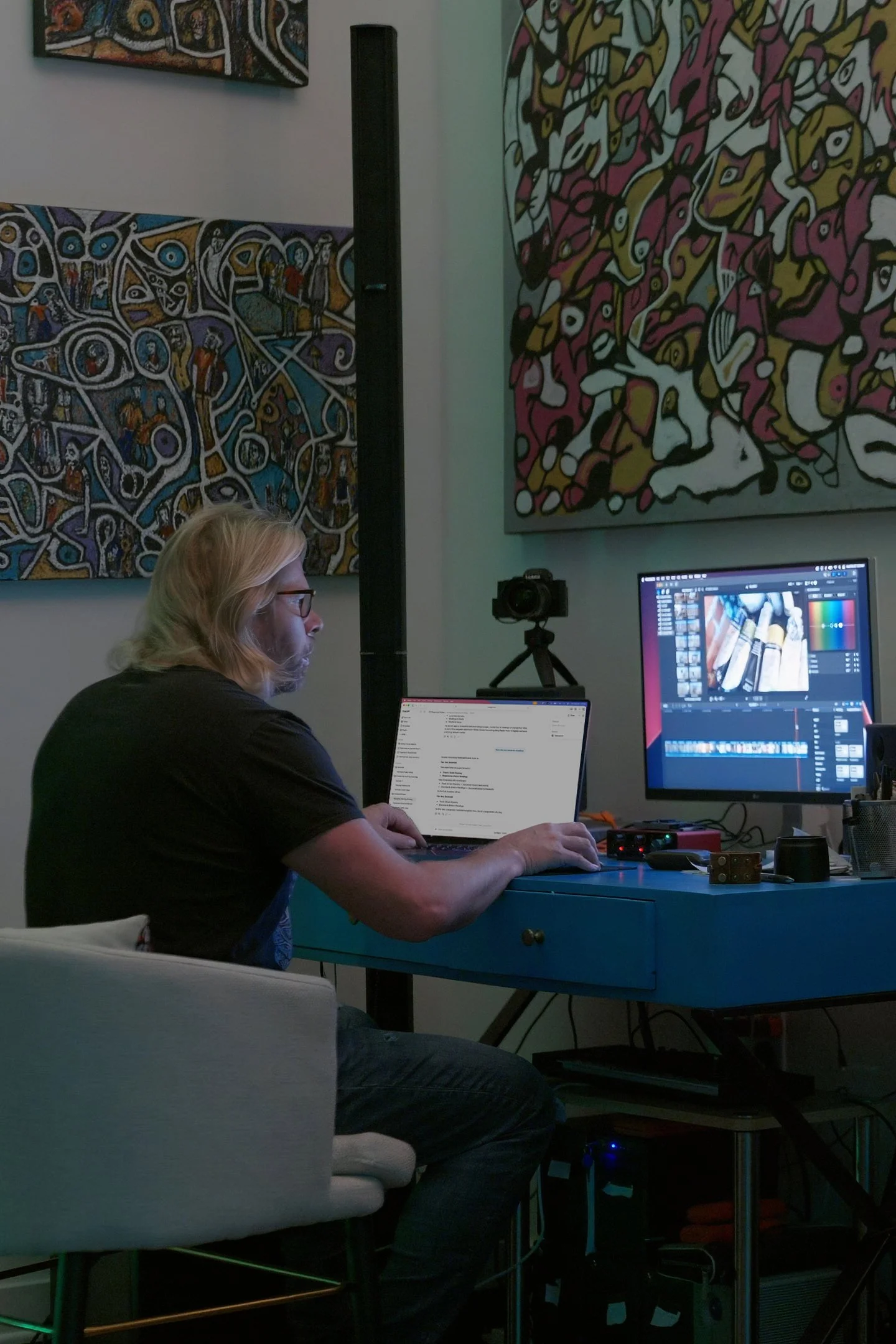 Charles Maring using artificial intelligence to develop ideas while preserving human creativity and experience.