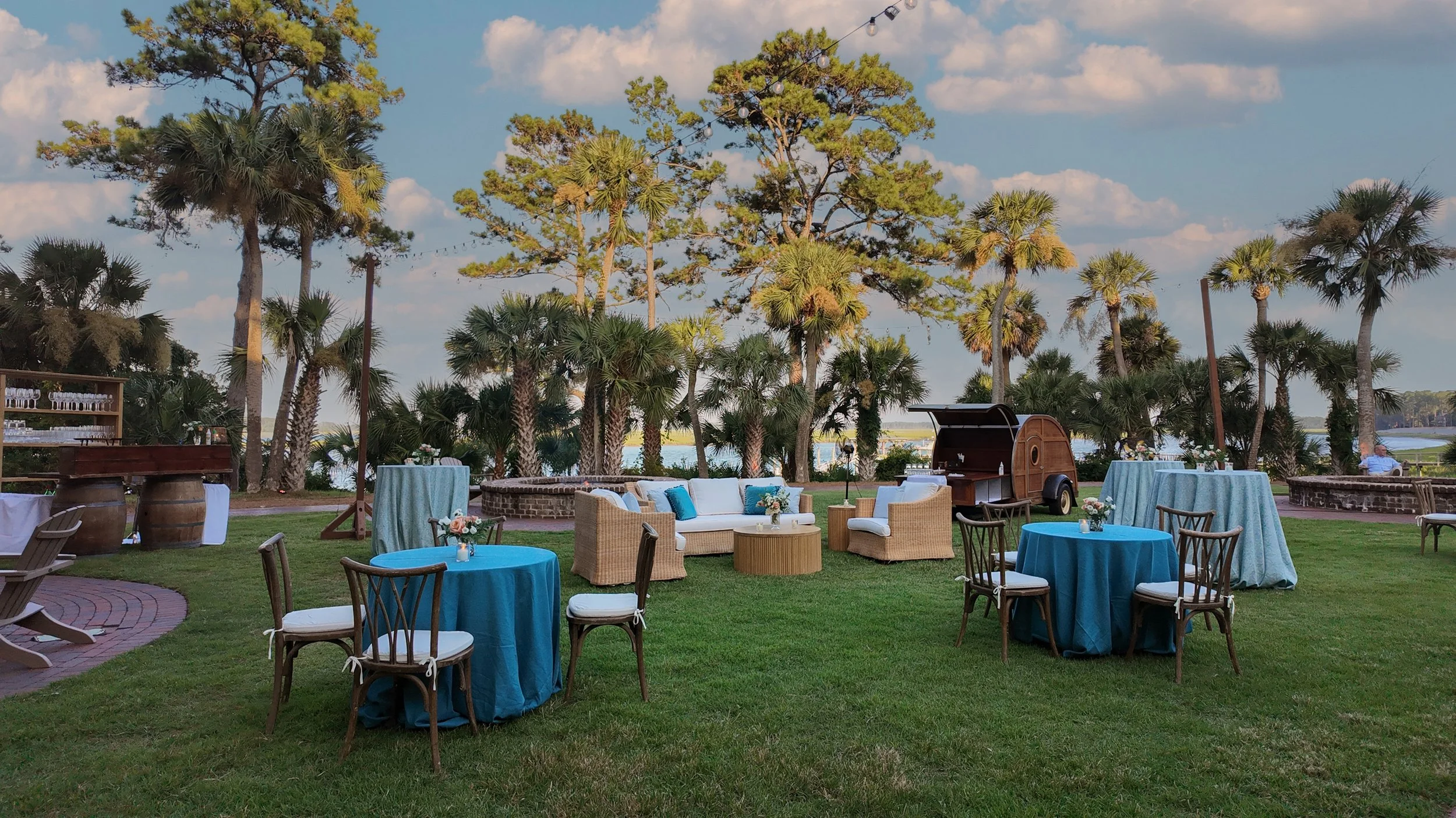 Montage Palmetto Bluff Corporate Event decor along the May River