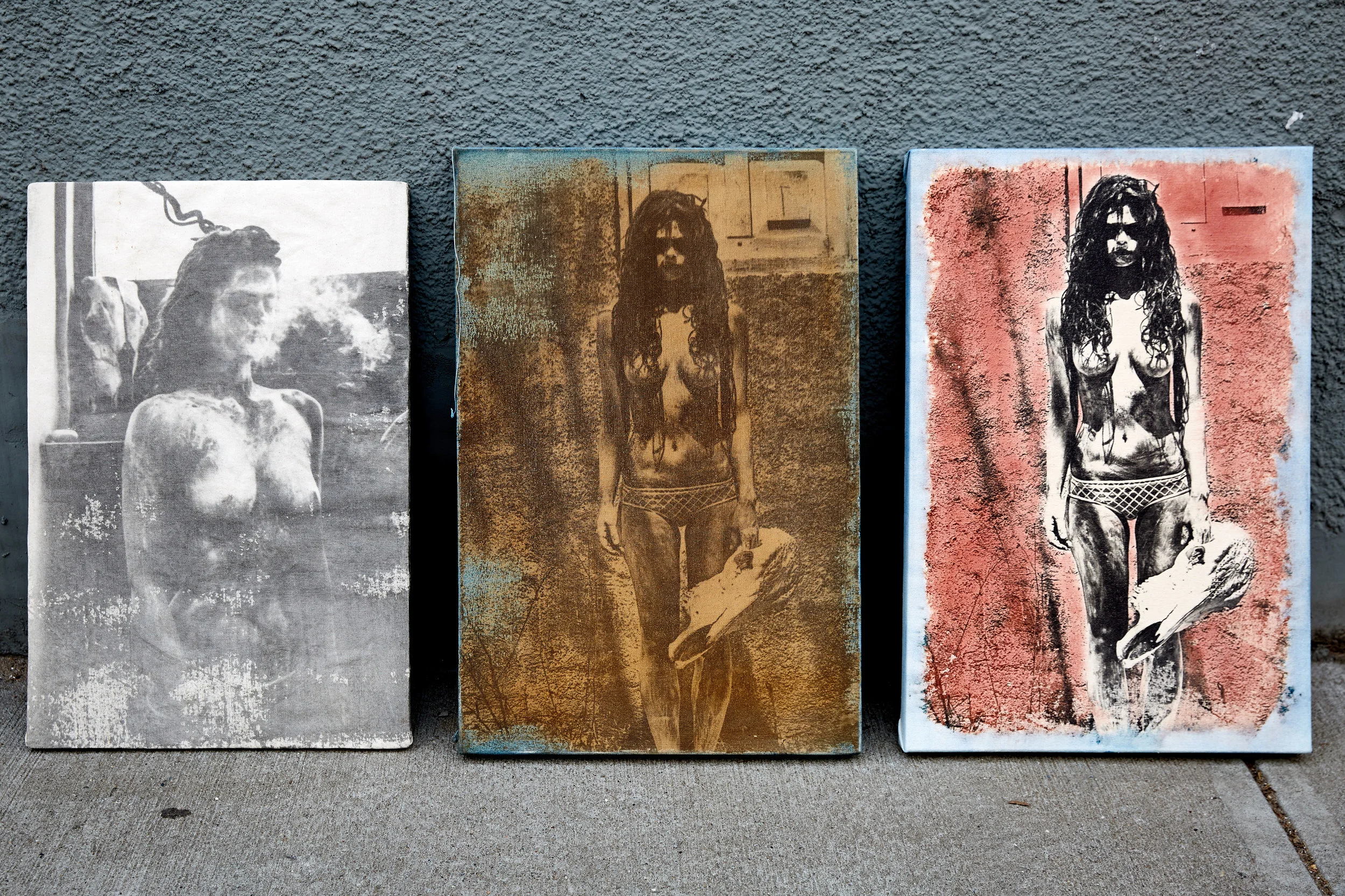 A year of hard work and significant progress - from loose low-contrast prints to stretched canvases with powerful range.