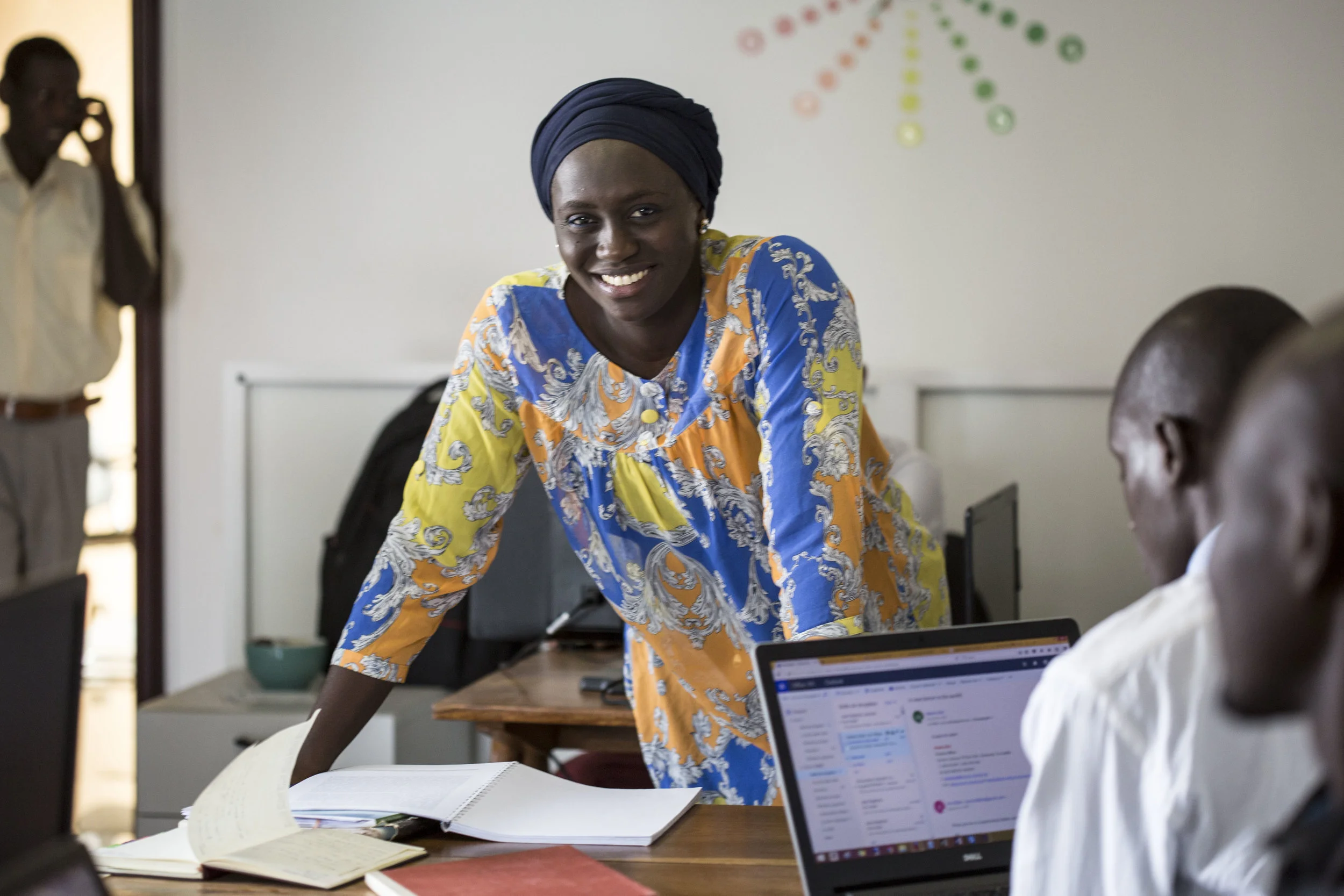 Above: Ndeye Amy Kebe in the Jokalante office