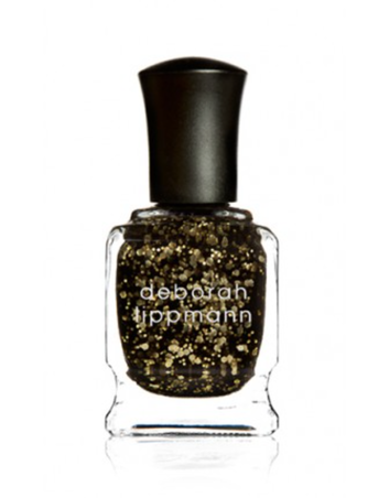 Deborah Lippmann Cleopatra in NEW YORK; Try using a dark red or black underneath this polish to enhance the gold sparkles