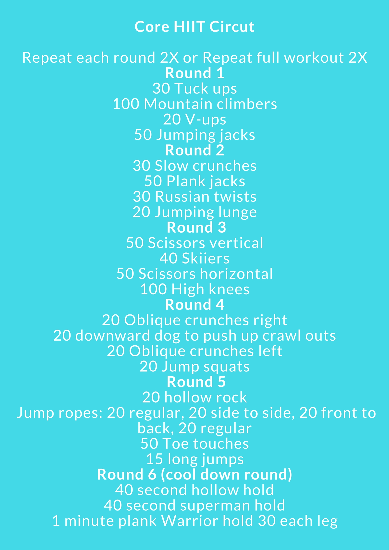 Crazy Core HIIT Circuit