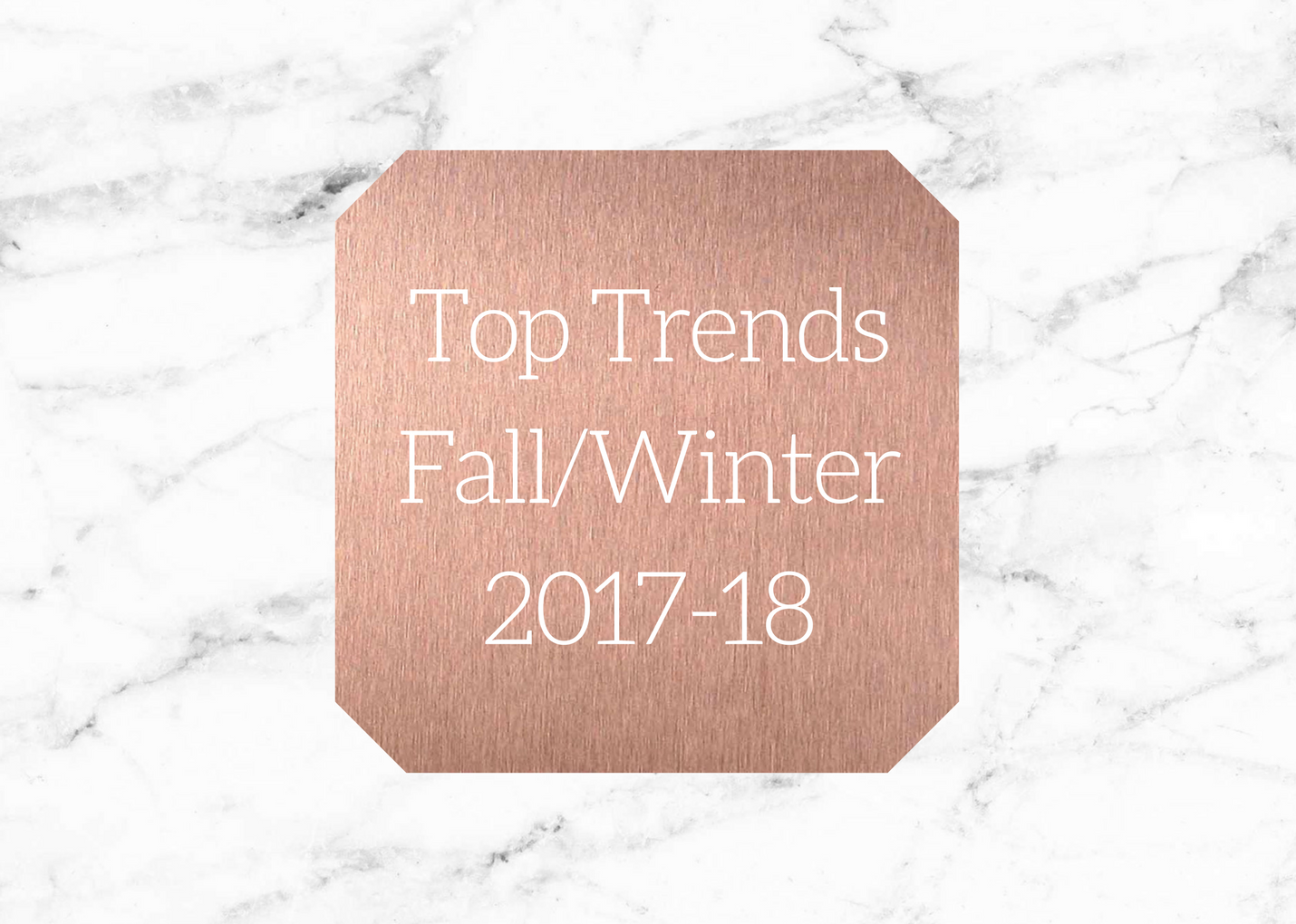 15 Fashion Trends for Fall/Winter 2017-2018