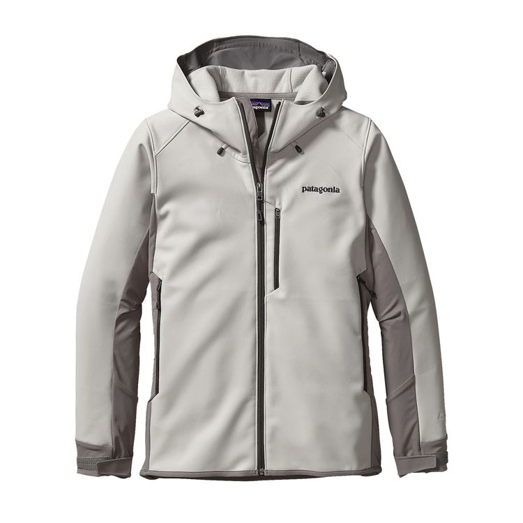 Our soft-shell Adze Hybrid Hoody resists moisture, breathes freely and keeps the heat. Its main body is composed of a 3-layer Polartec® Windbloc® stretch-woven polyester soft-shell fabric that repels wind and sheds snow, while the bonded fleece grid interior wicks moisture and adds light insulation. The hoody’s low-bulk construction also uses unlined, stretchy, double-weave soft-shell fabric in the side panels, cuffs and along the underside of the arms to minimize bulk while enhancing breathability and mobility.