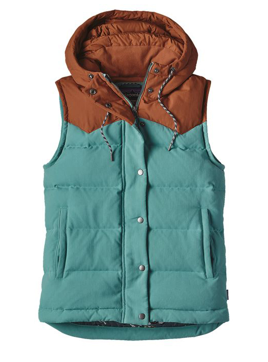 Defy capricious conditions with the Bivy Hooded Down Vest, a versatile workhorse for trail slogs or raised-bed harvesting. Wind- and water-resistant, it’s made of sturdy, pliable nylon canvas with a DWR (durable water repellent) finish on the shoulders. Insulated with 100% recycled down reclaimed from used down products, the vest has wide baffle construction and plush inside trim for toasty warmth. Its insulated hood adjusts with contrast drawcords that look like climbing ropes, and the center-front zipper tucks under a wide metal snap placket. Details include contrasting western-style yoke shoulders, side-entry handwarmer pockets and secure inner chest pocket with fun inside print. Slight drop-tail hem.