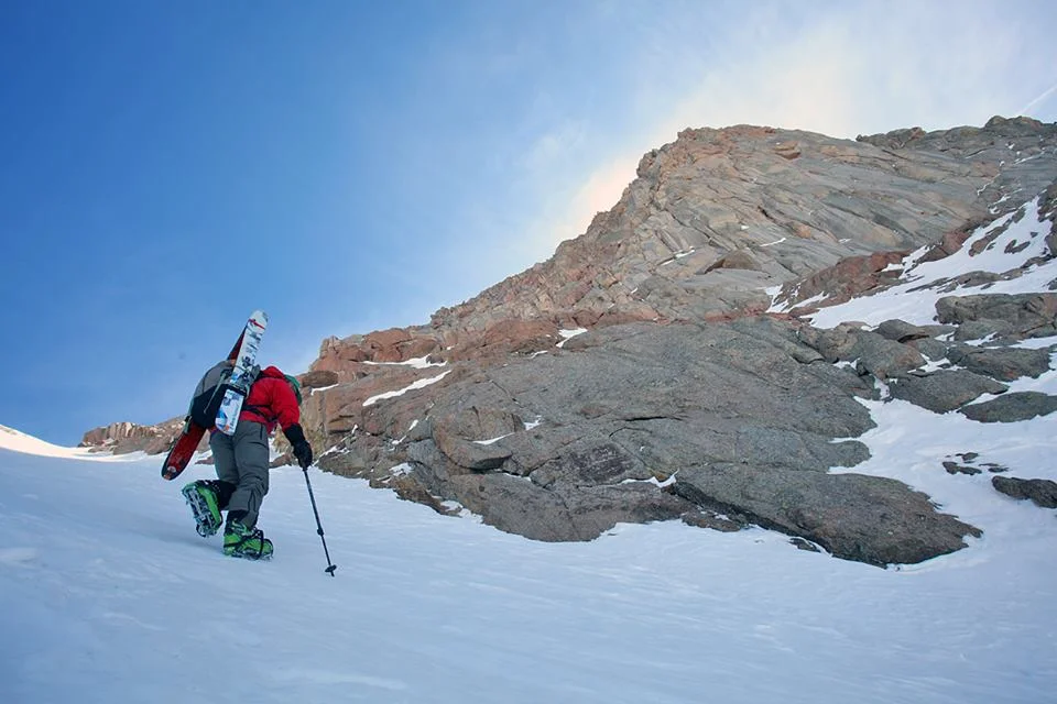 Textbook snow climbing conditions on Pigeon Peak.