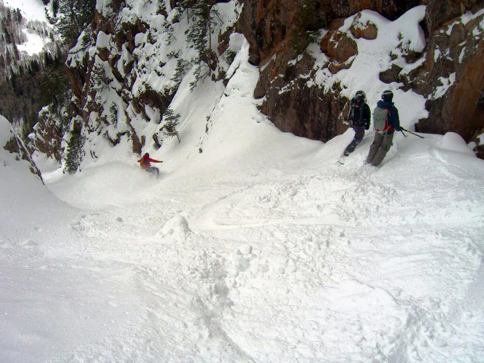 Couloir hunting.