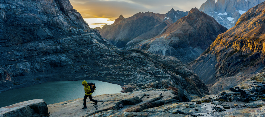 Backpacking through the mountains