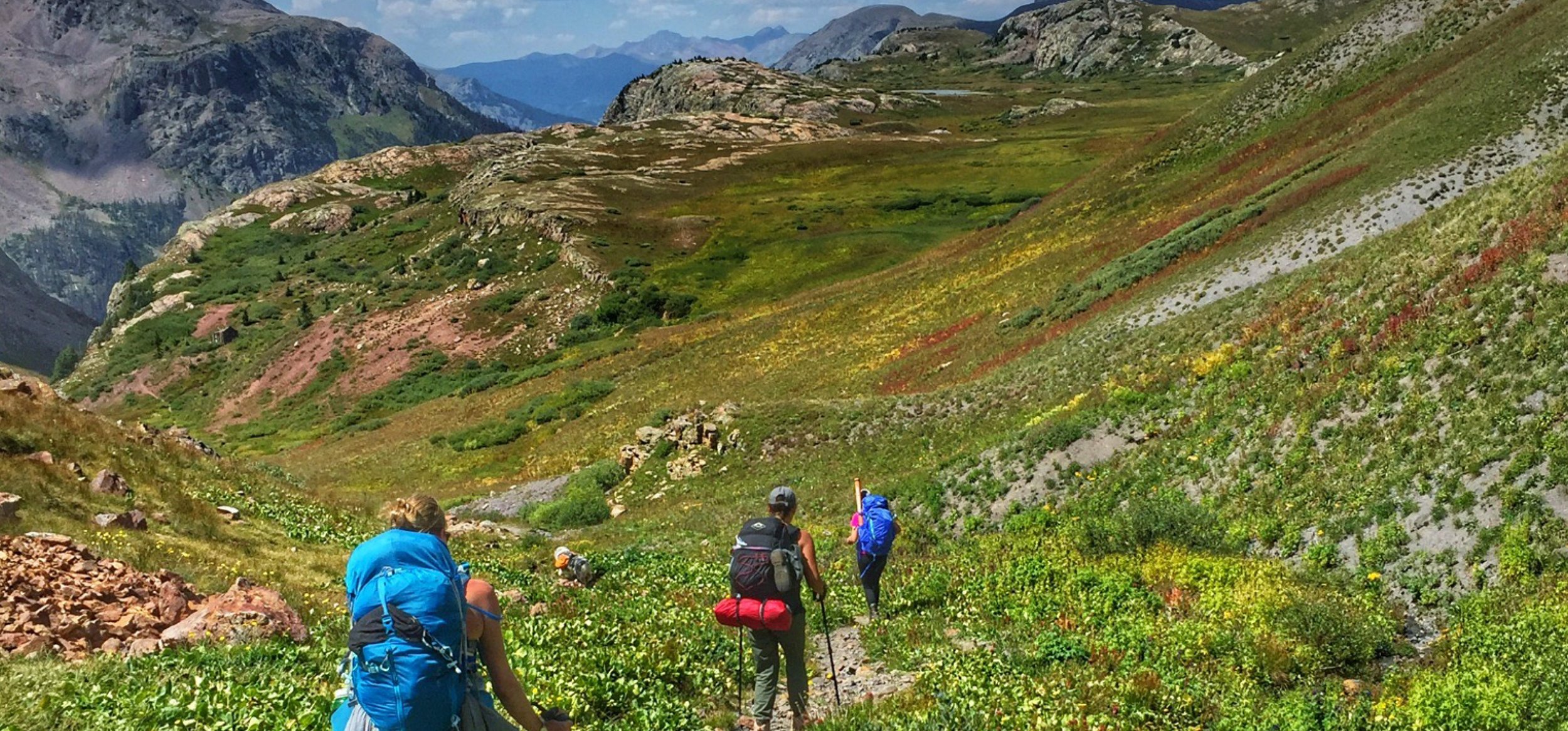 Backpacking in the mountains