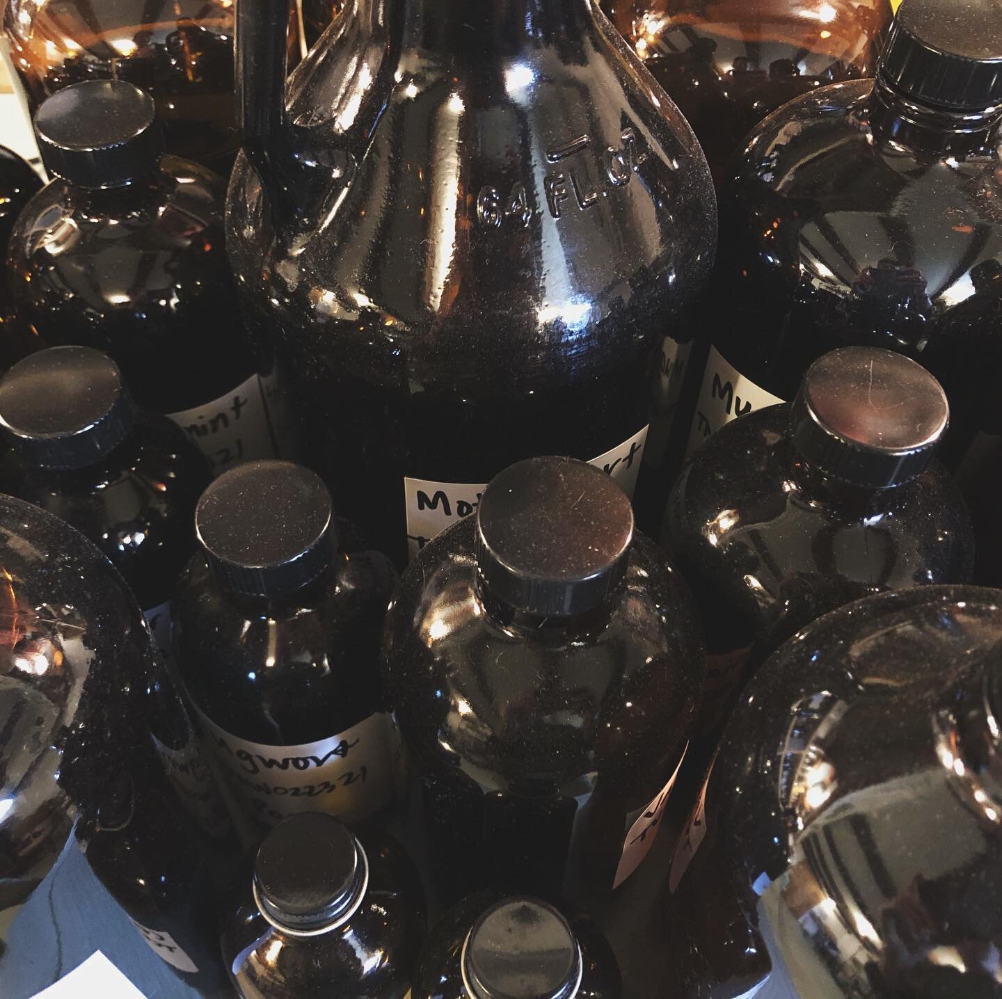 Sea of tinctures sums up my time these days. Pressing, bottling, inventorying, getting ready to &ldquo;open&rdquo; - providing medicine for the people (your clients) so you (the herbalist) can focus on all that it takes to be a caring, compassionate 