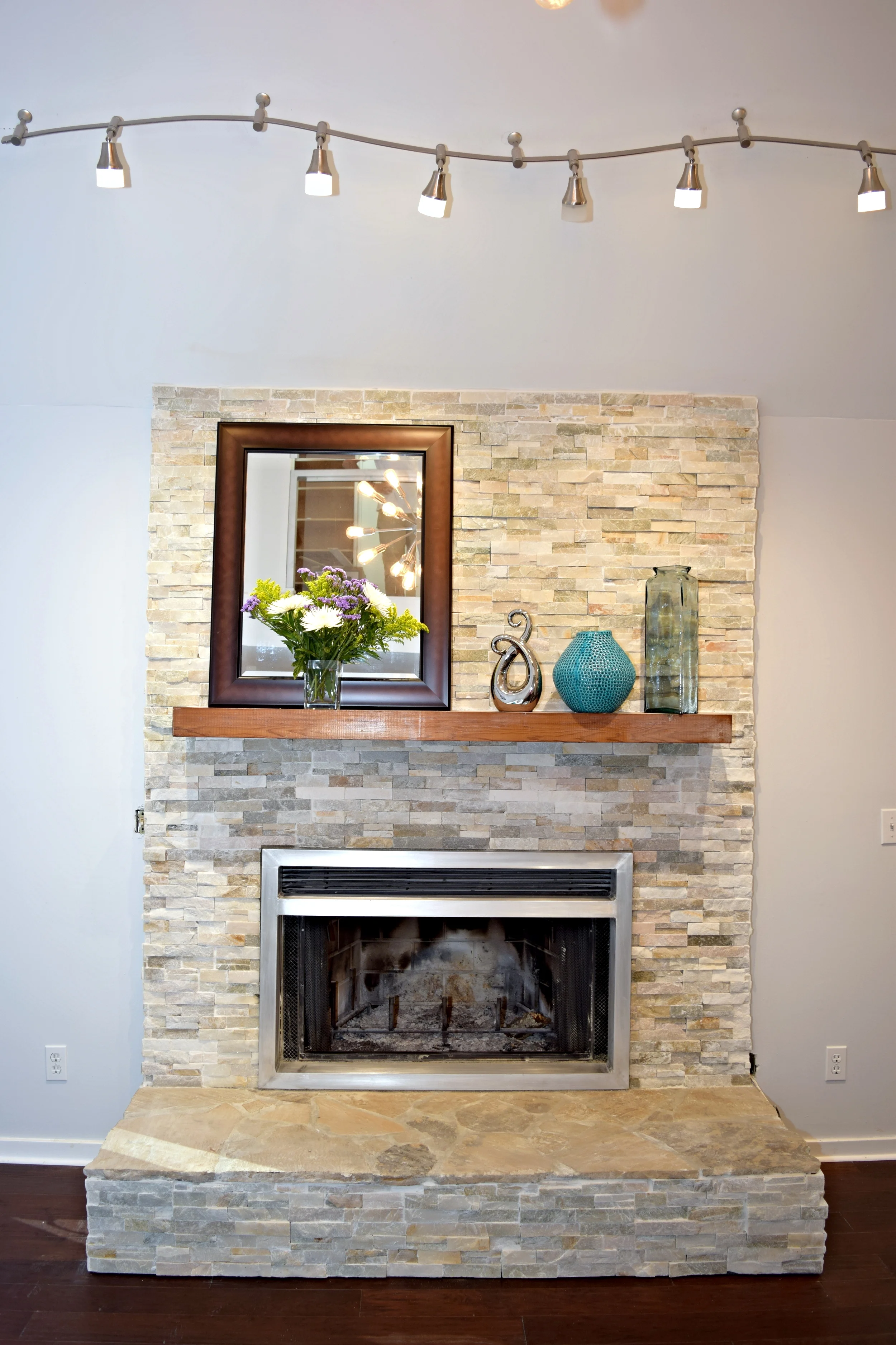 Stacked Stone & Aluminum