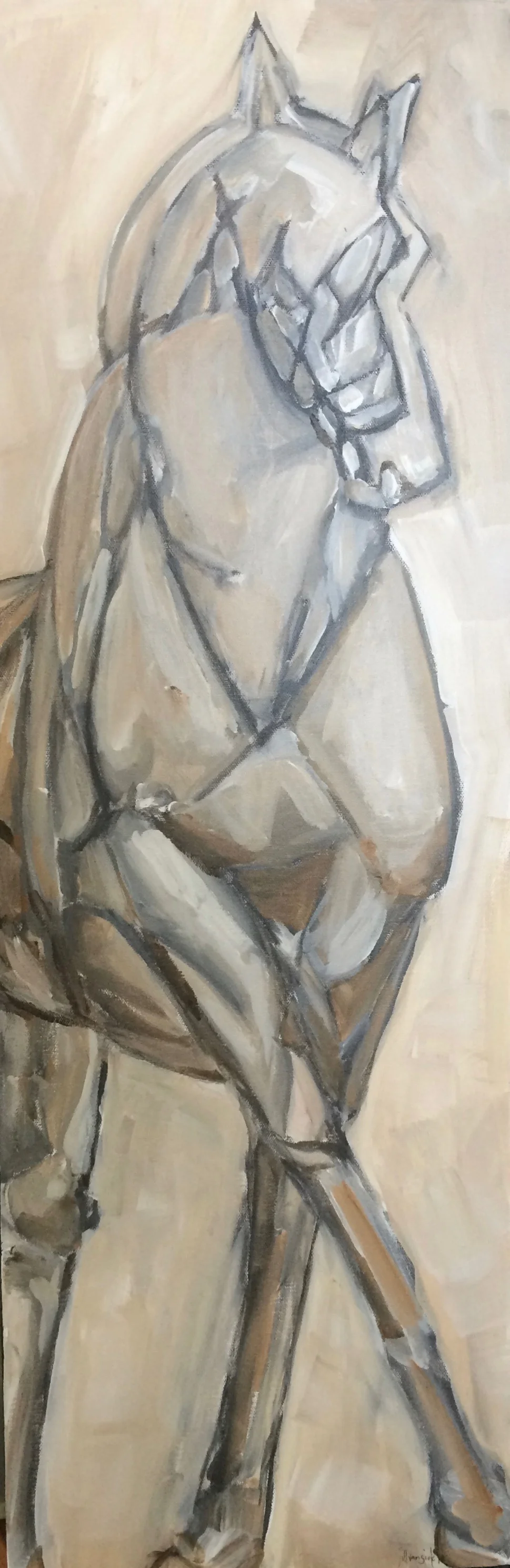 Abstract Horse in Neutrals