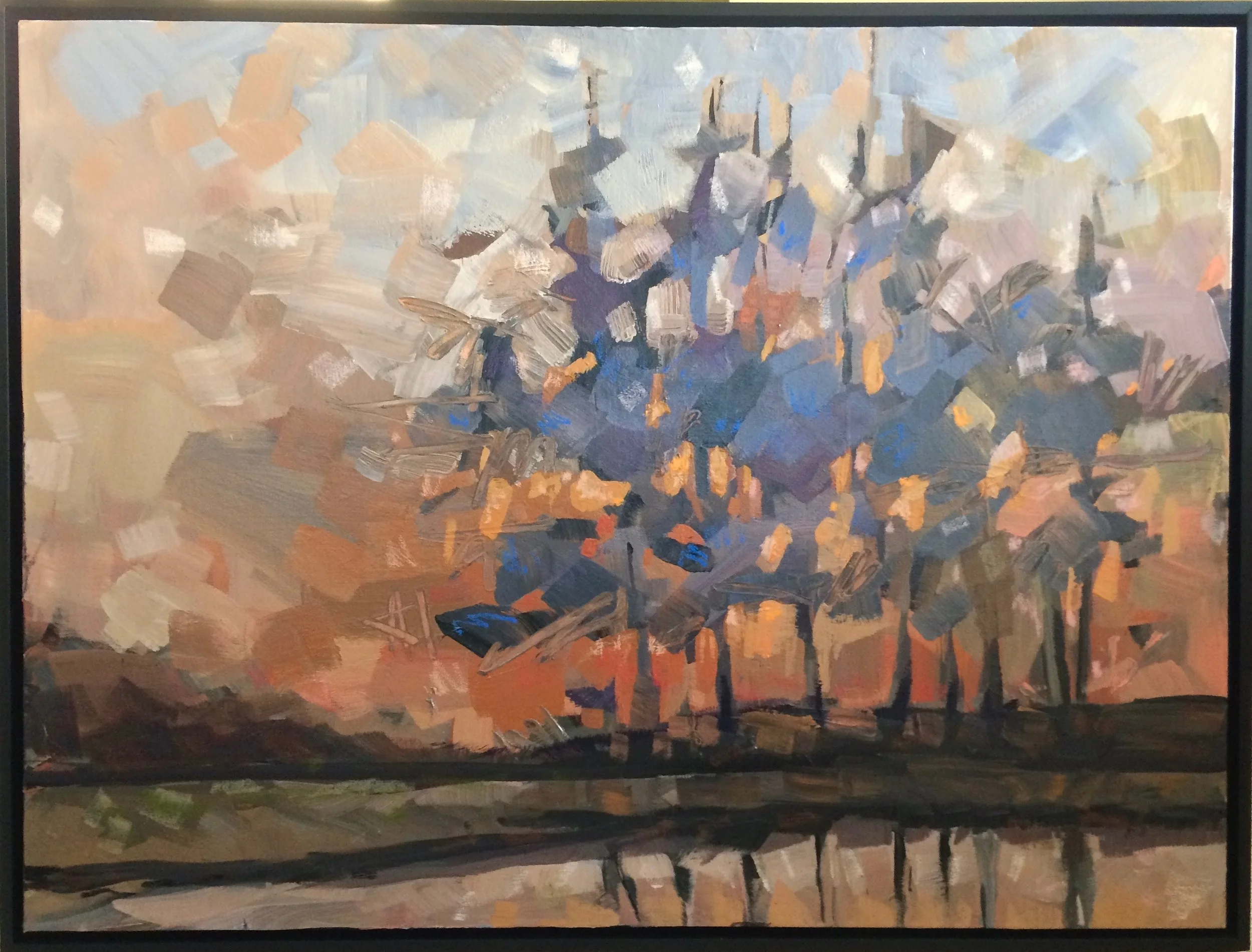 Sunset Behind the Trees (framed)