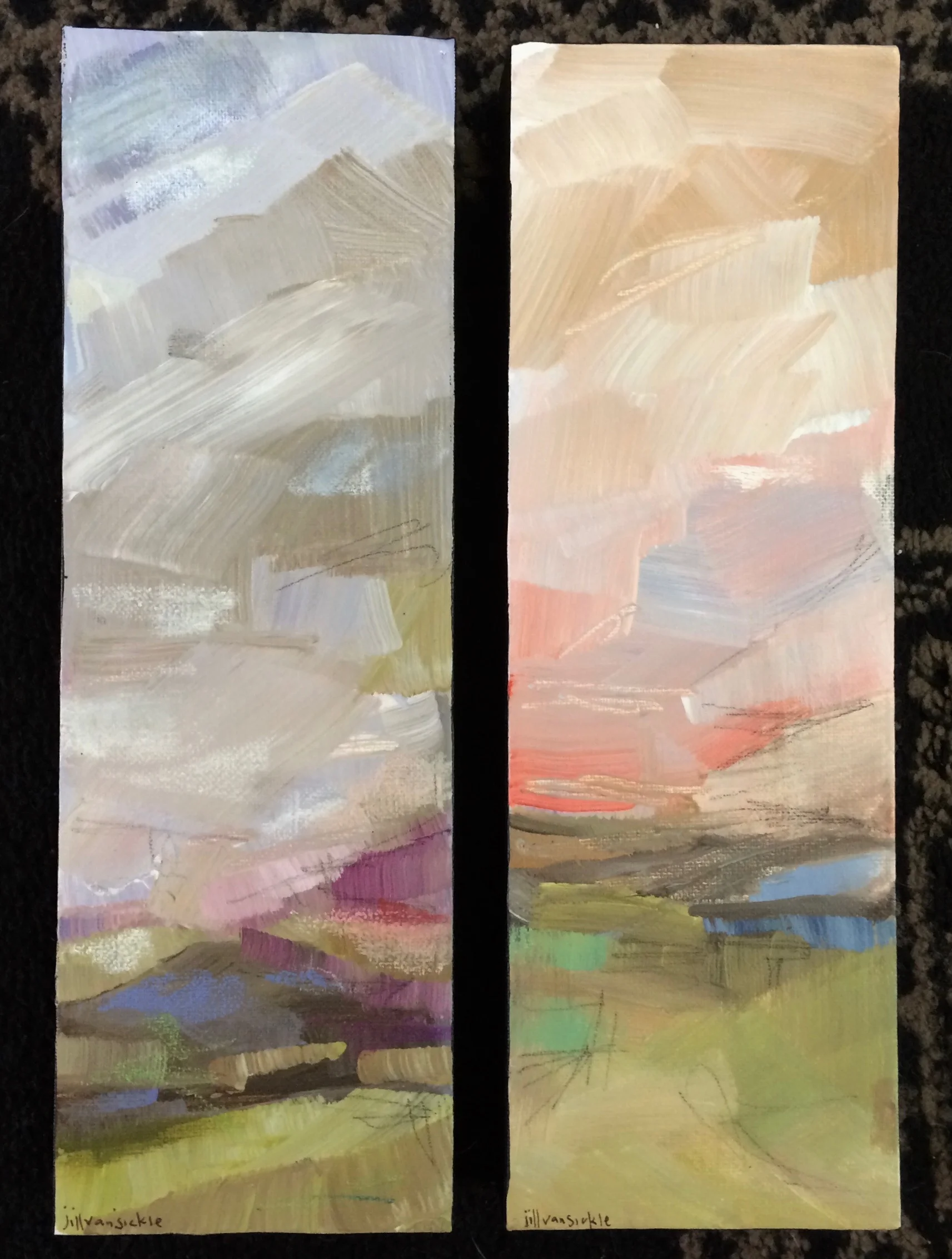 Vertical Landscapes #3 (set of 2)