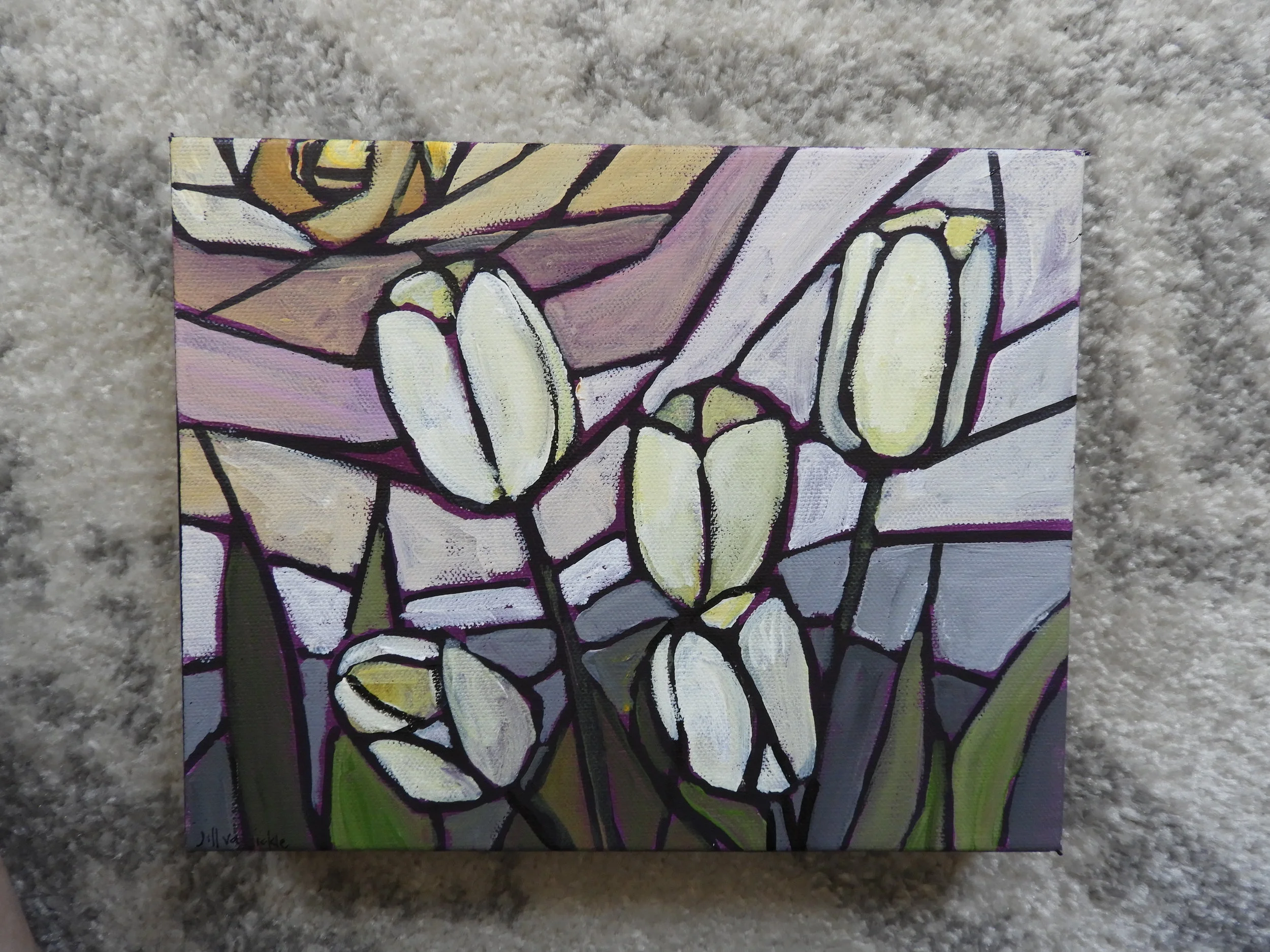 Stained Glass Style Tulips