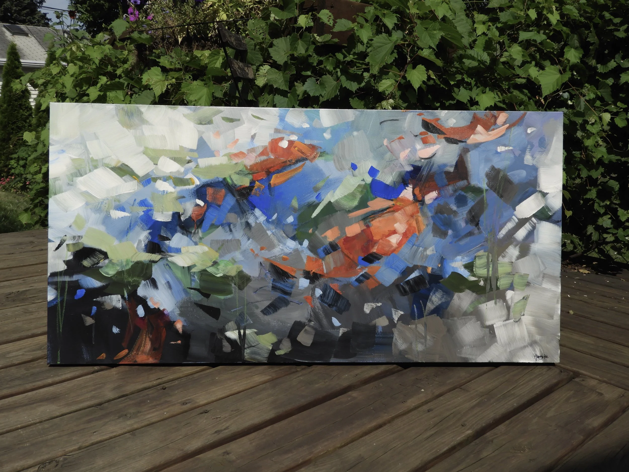 Abstract Pond 24x48