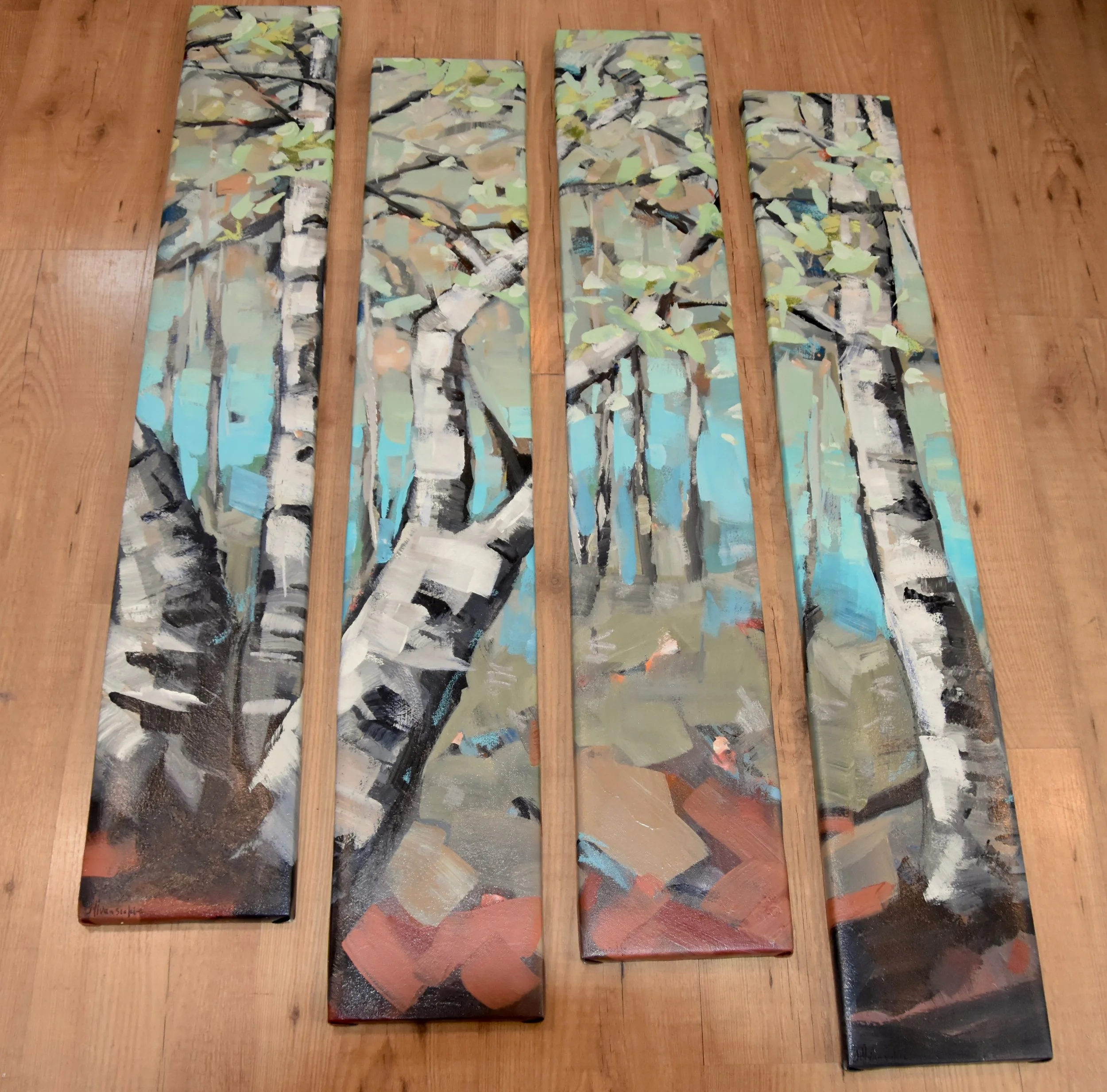 Tall Birches (4 pcs)
